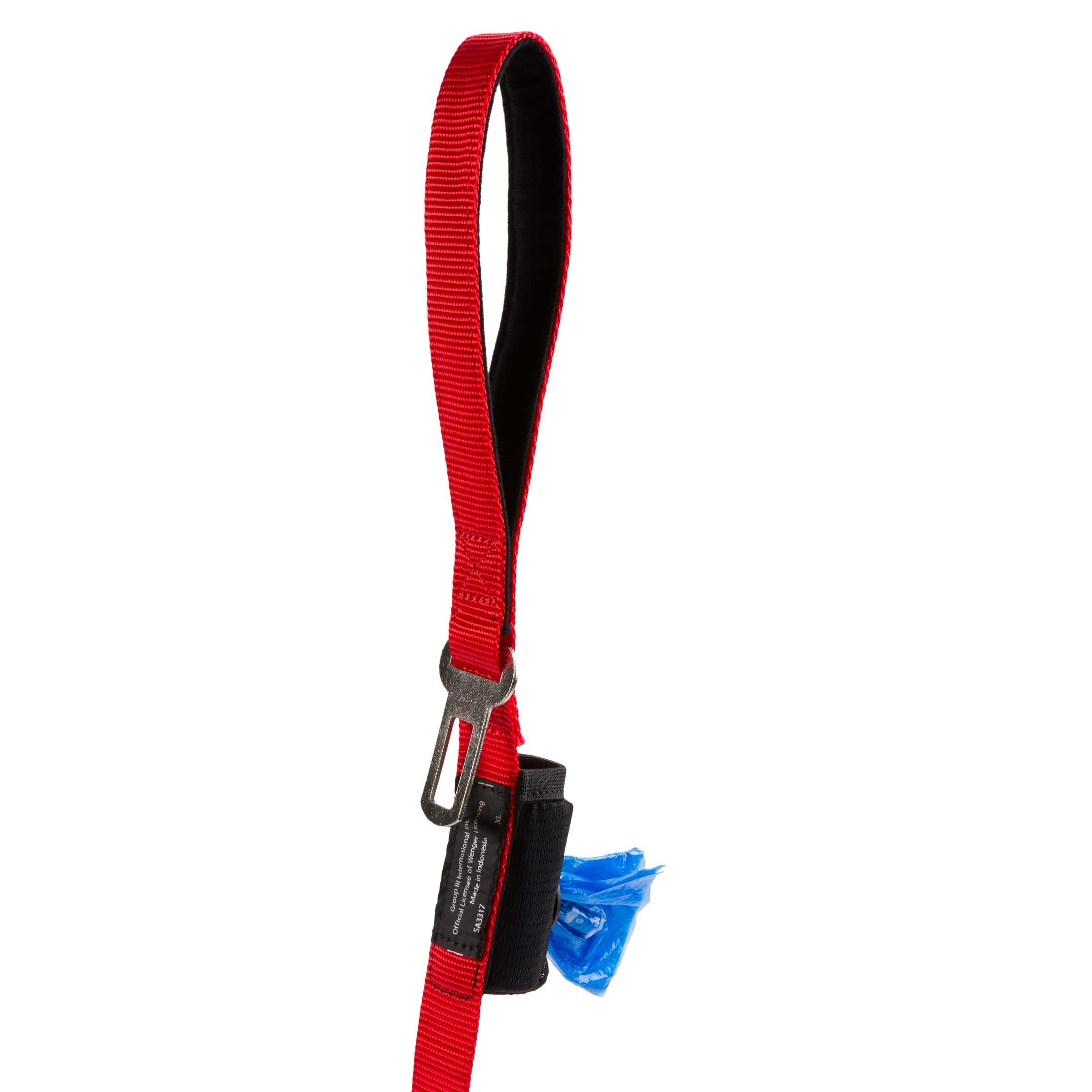 swissgear-3317-multifunction-dog-leash-red-adjustable-with-seatbelt-buckle-and-w image 3