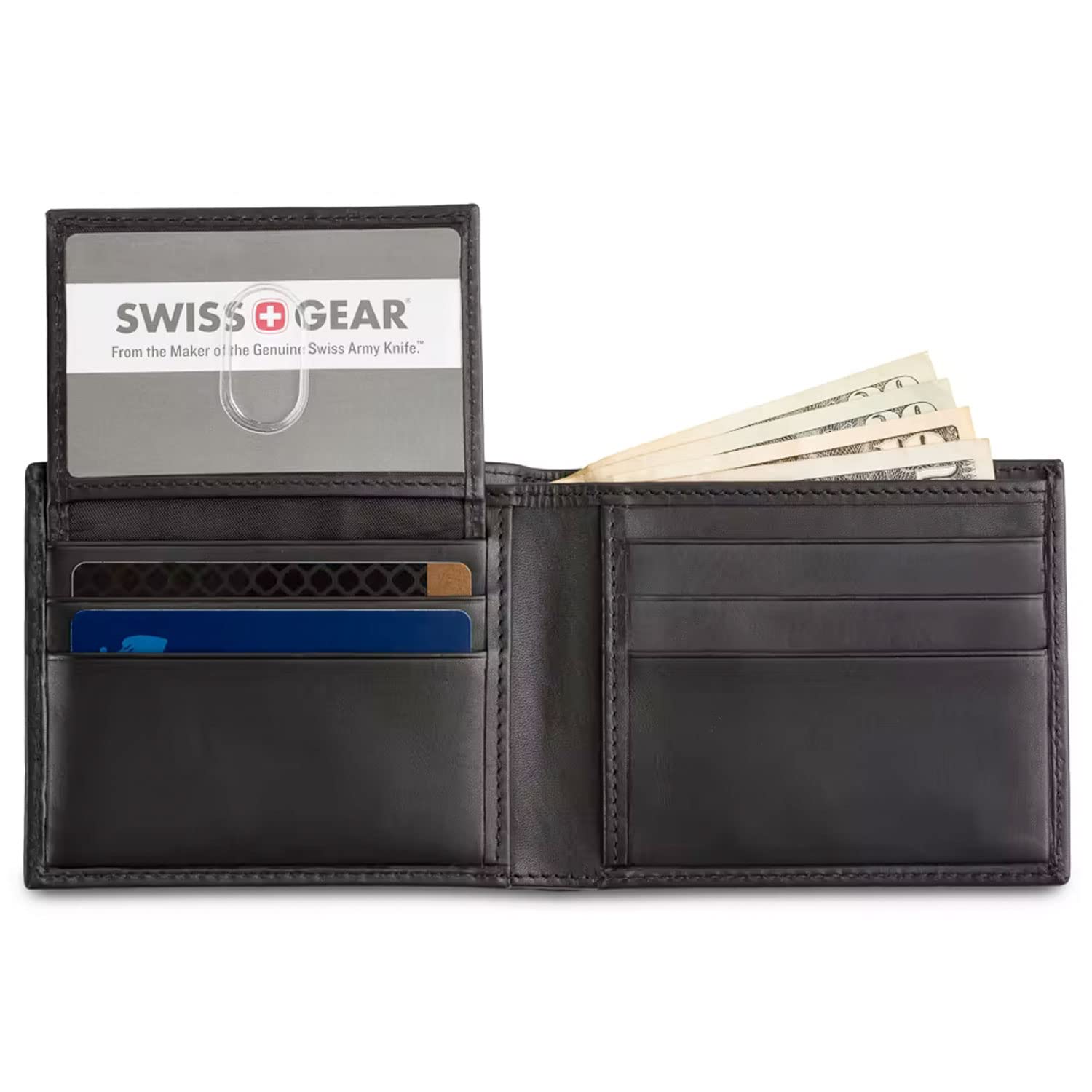 swissgear-genuine-napa-leather-slim-passcase-wallet-black-with-removable-id-case image 3