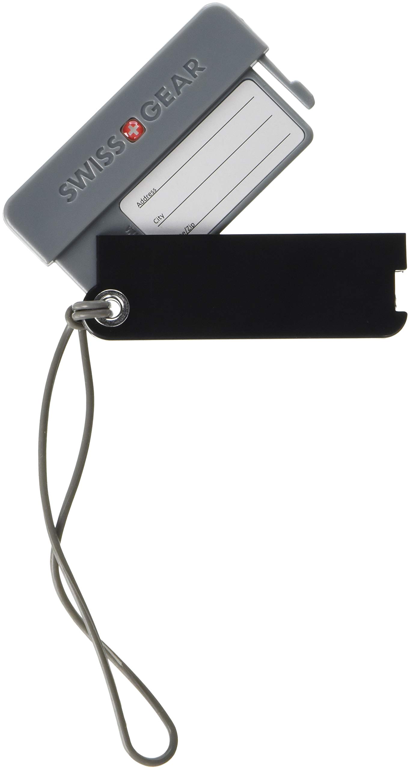 swissgear-luggage-id-tags-set-of-2-black-red-durable-elastic-strap image 2