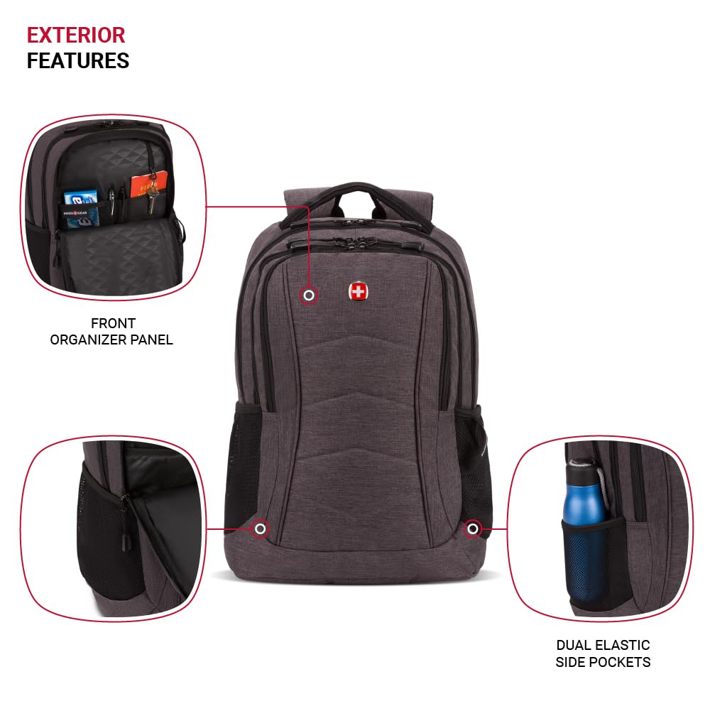 swissgear-5668-laptop-backpack-dark-gray-heather-18-25-inches-fits-16-inch-lapto image 3