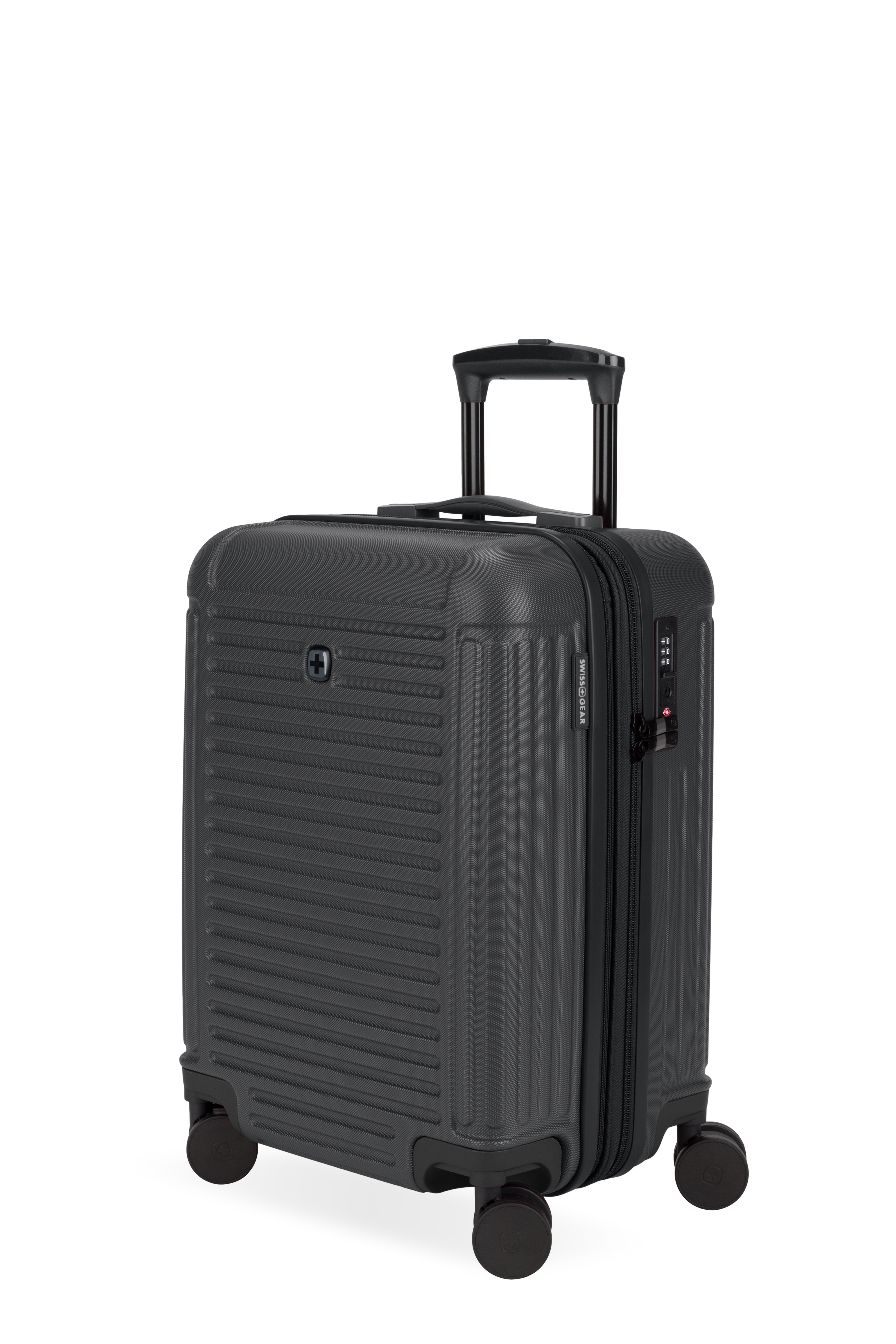 swissgear-summit-reserve-carry-on-spinner-8-wheel-360-maneuverable-luggage-with- image 1