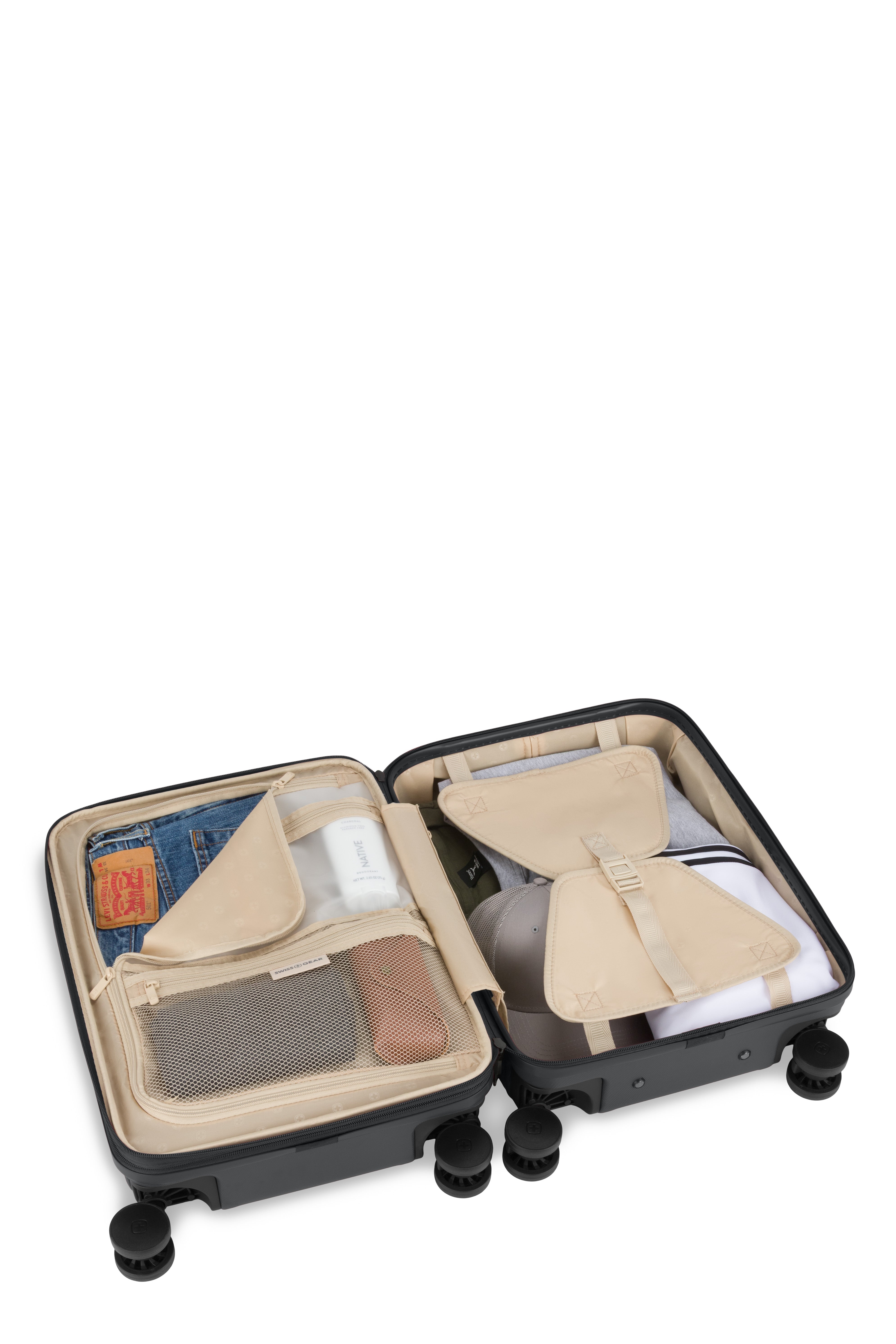 swissgear-summit-reserve-carry-on-spinner-8-wheel-360-maneuverable-luggage-with- image 5