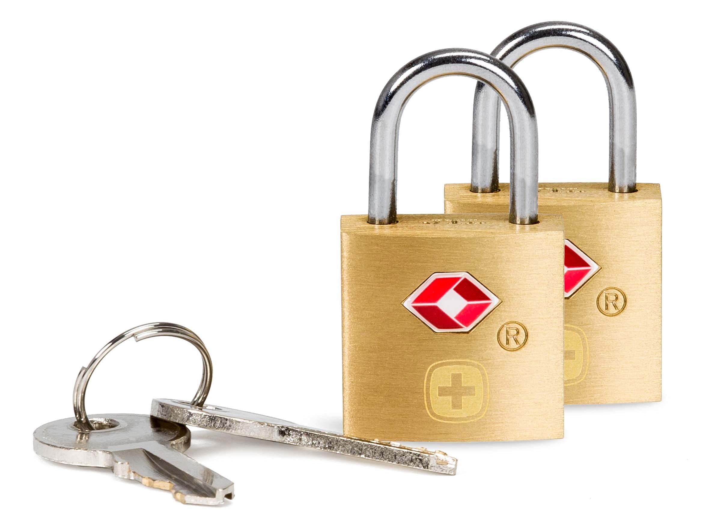 swissgear-2-pack-travel-key-locks-brass-luggage-locks-for-checked-bags-set-of-2 image 1