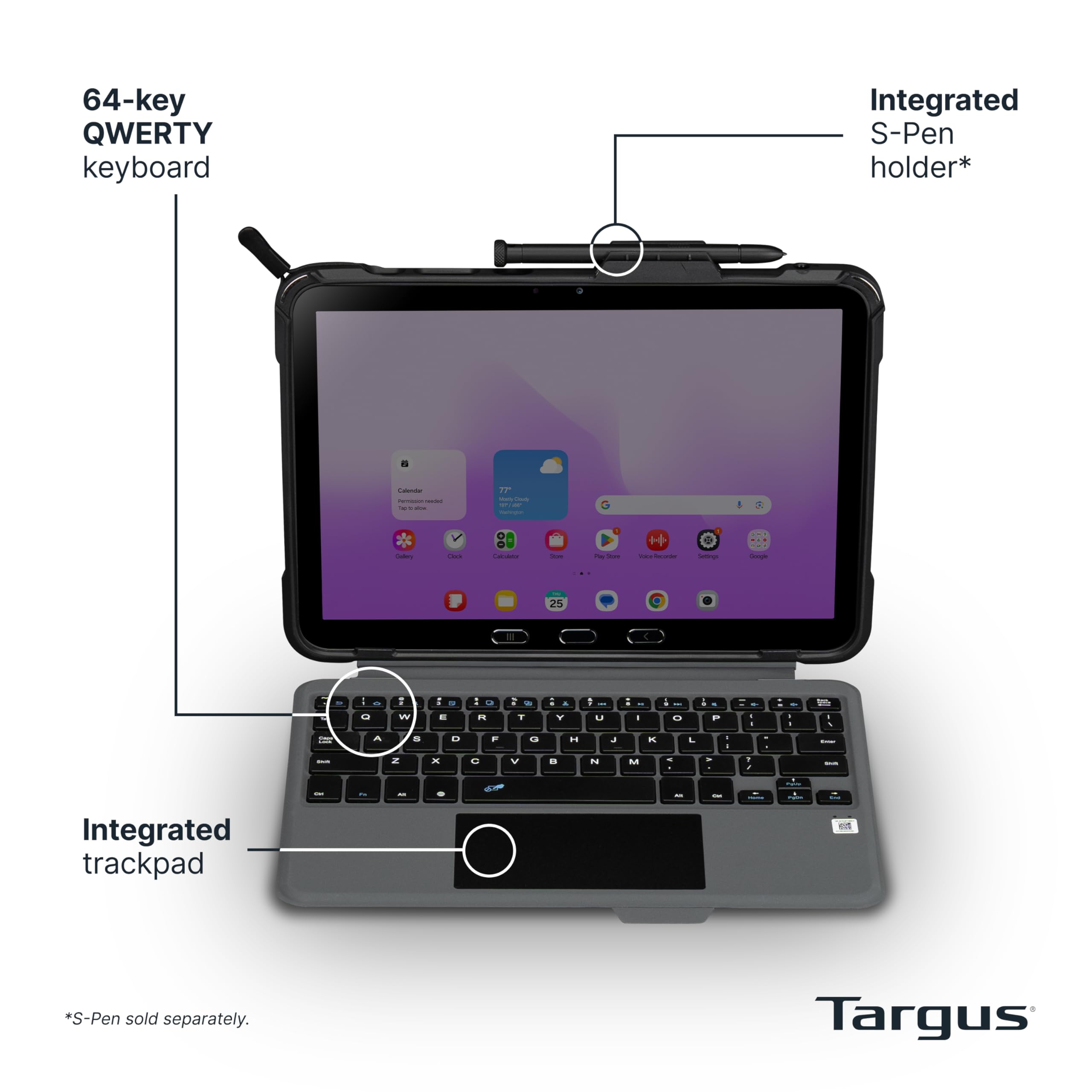 targus-field-ready-case-detachable-keyboard-for-samsung-galaxy-tab-active5-pro-a image 2