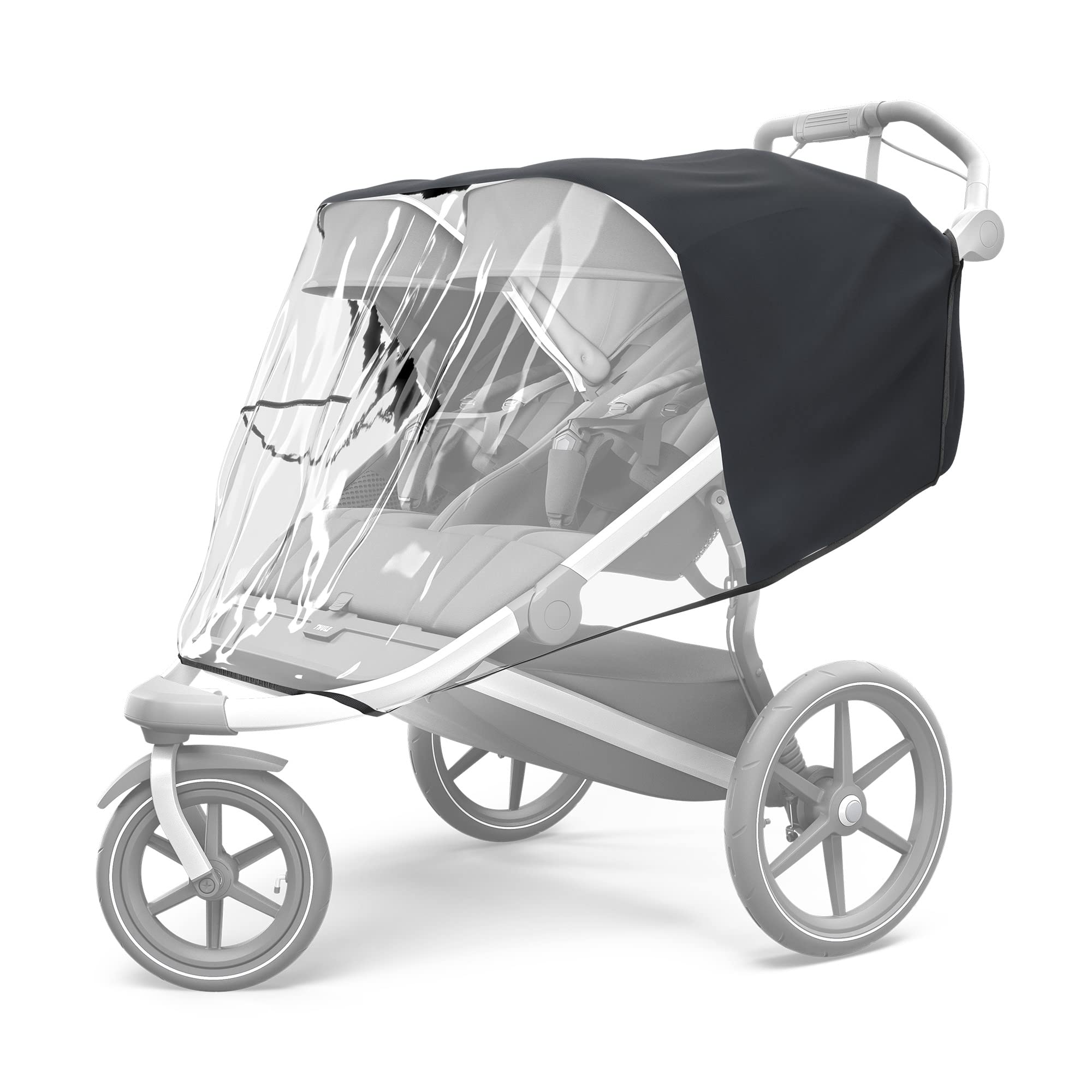 thule-urban-glide-double-rain-cover-clear image 1