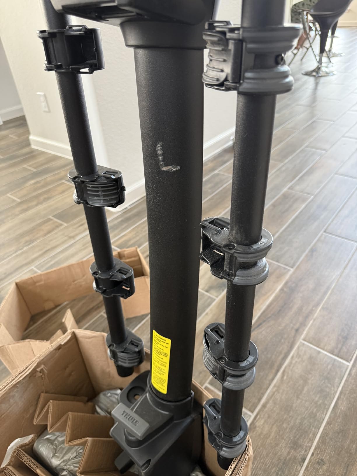Good rack, but the hitch pin is a bit tight