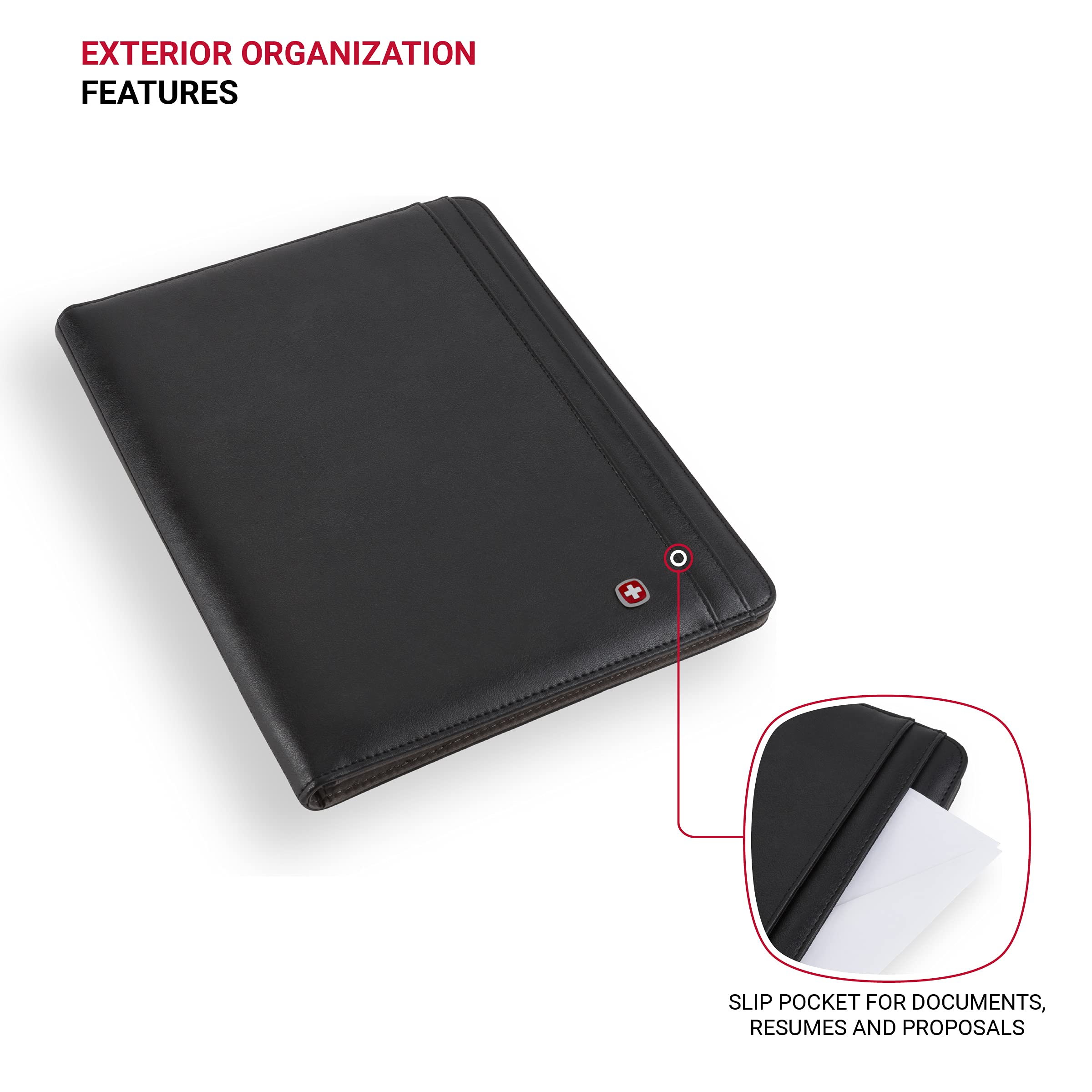 swissgear-wenger-merit-padfolio-padded-document-organizer-black image 3
