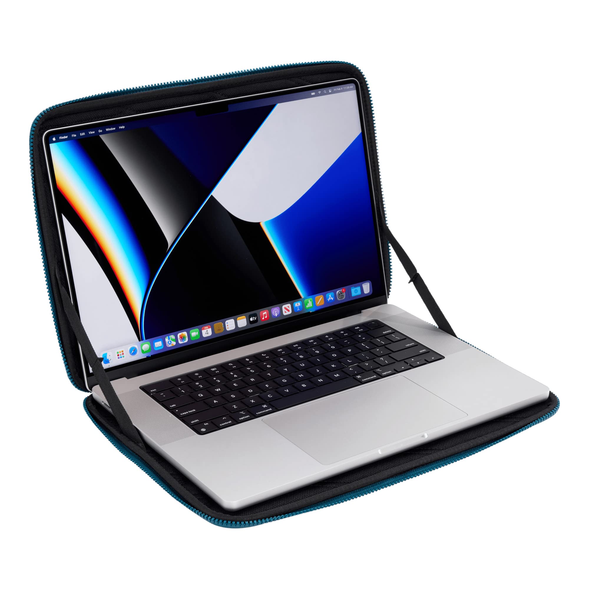 thule-gauntlet-macbook-pro-sleeve-16-blue-rigid-protection-clamshell-design image 3
