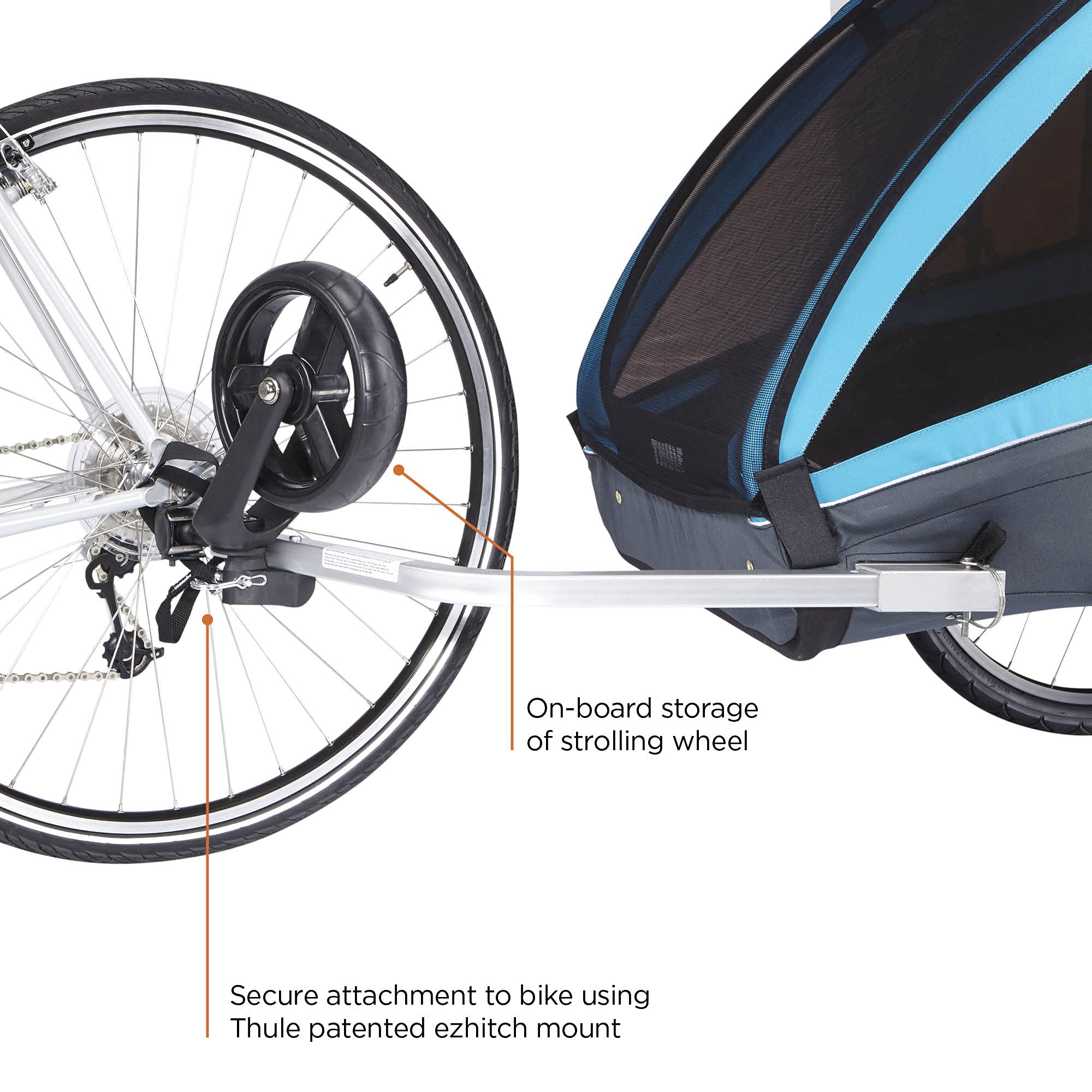 thule-coaster-xt-2-seat-bicycle-trailer-stroller-complete-with-biking-and-stroll image 7