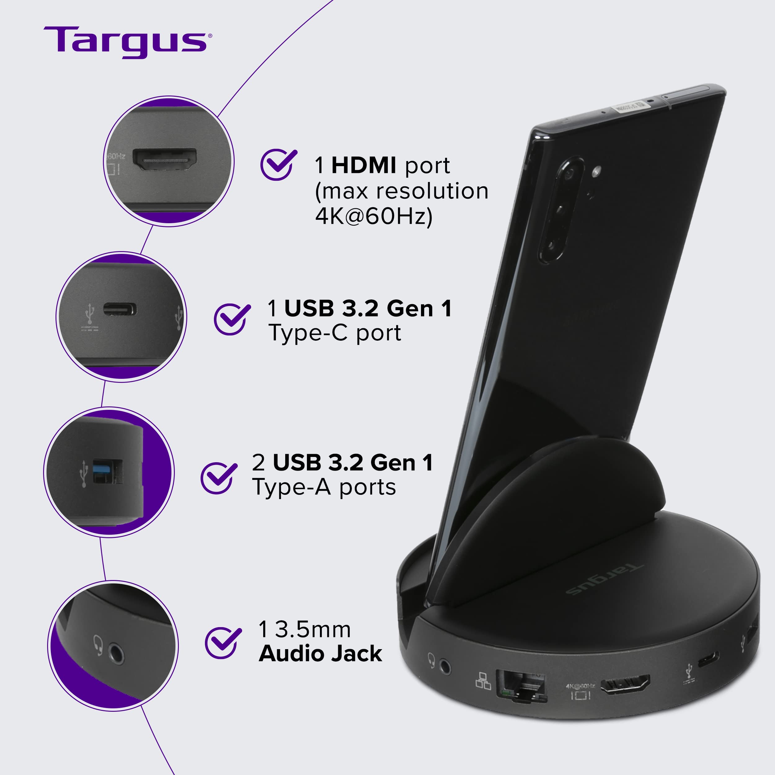 targus-awu420gl-universal-usb-c-phone-docking-station-for-samsung-galaxy-s10-s20 image 2