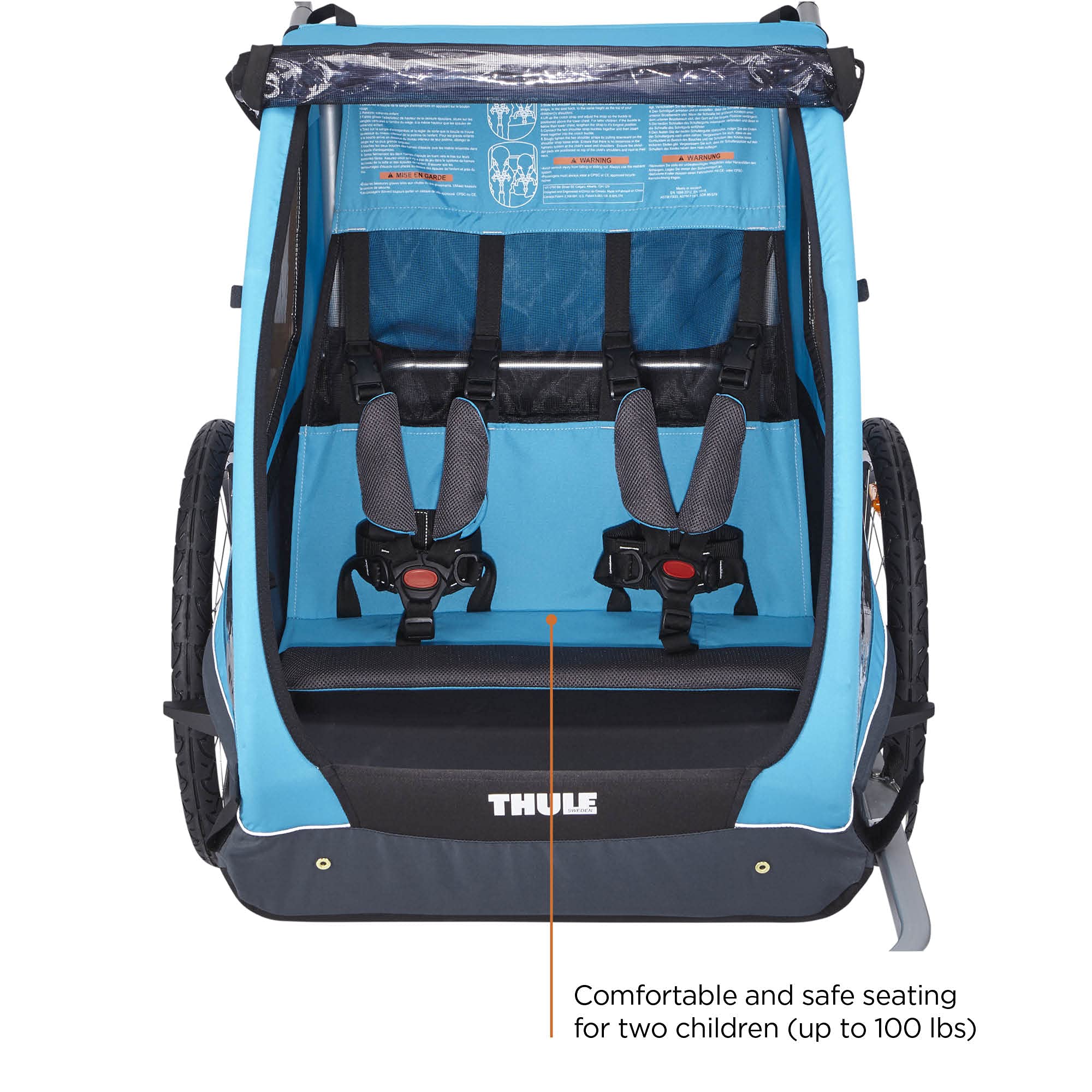 thule-coaster-xt-2-seat-bicycle-trailer-stroller-complete-with-biking-and-stroll image 6