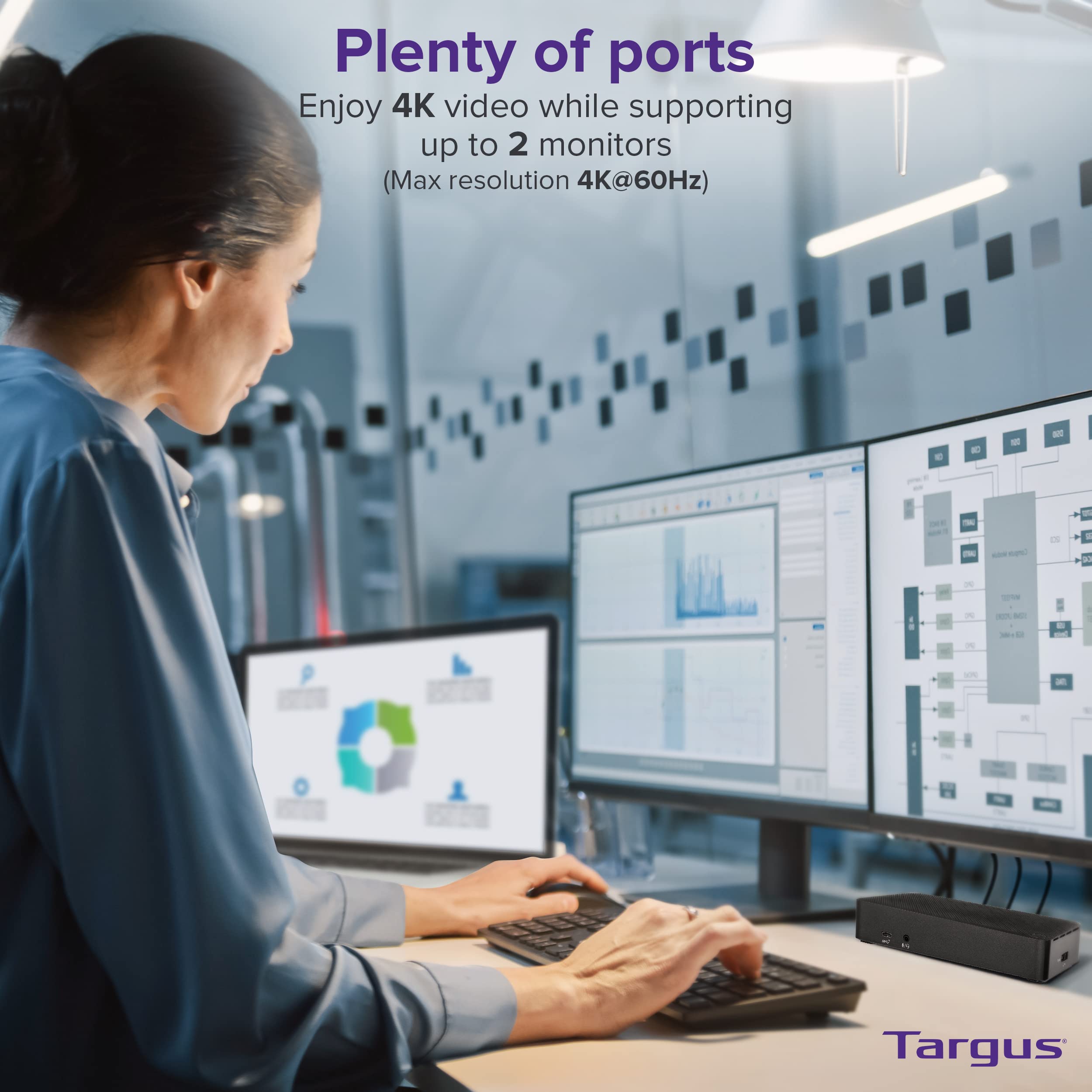 targus-dock192usz-universal-usb-c-dv4k-docking-station-with-legacy-host-power-ki image 3