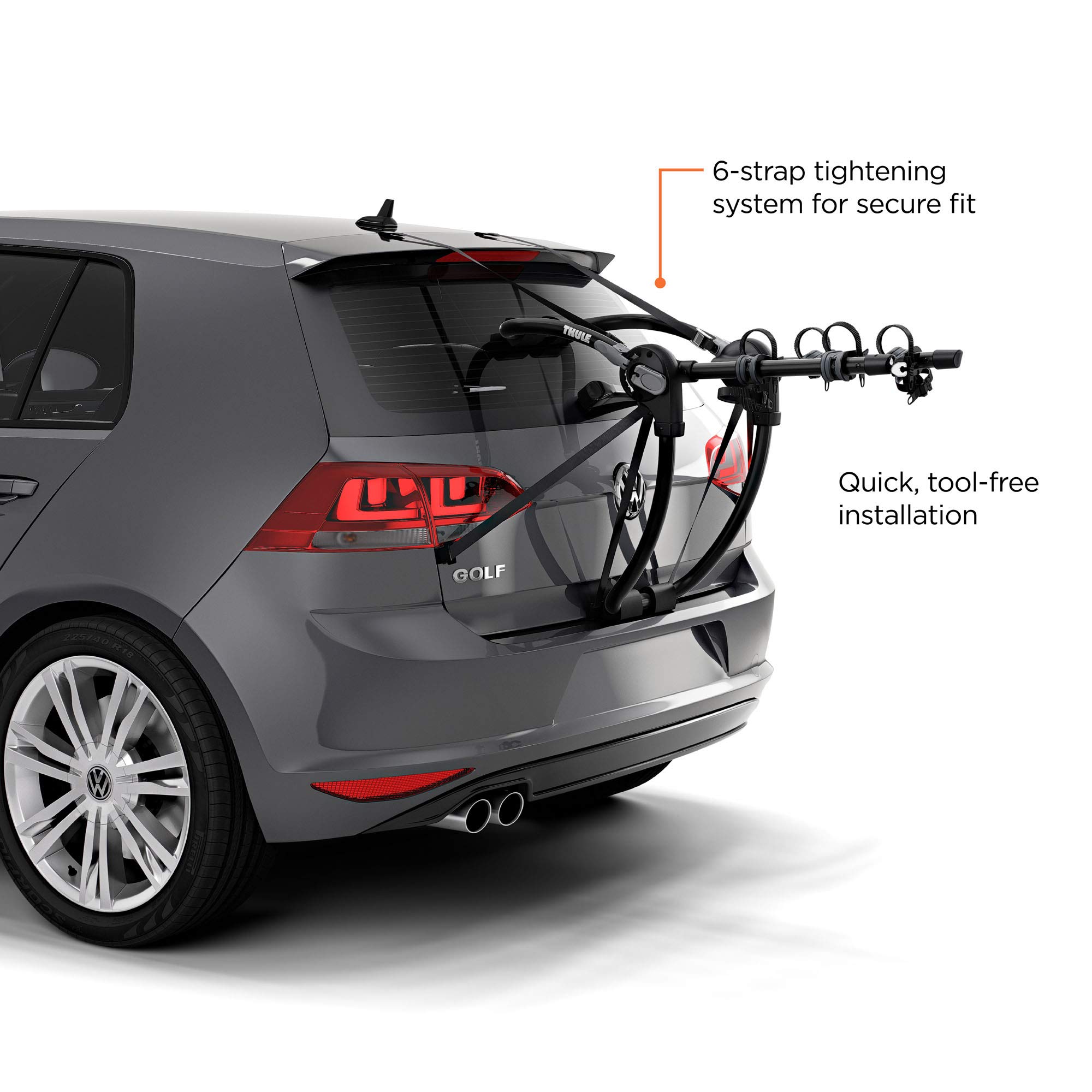 thule-gateway-pro-trunk-bike-rack-holds-1-3-bikes-6-strap-system-anti-sway-cradl image 3