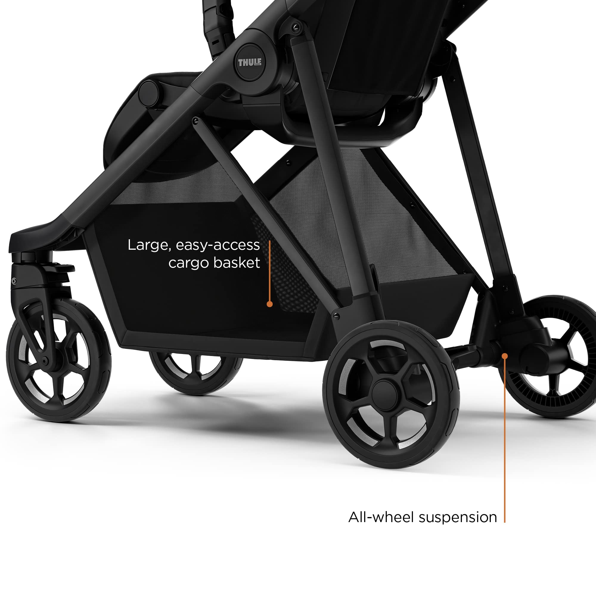 thule-shine-city-stroller-lightweight-reversible-seat-one-hand-fold-upf50-canopy image 4
