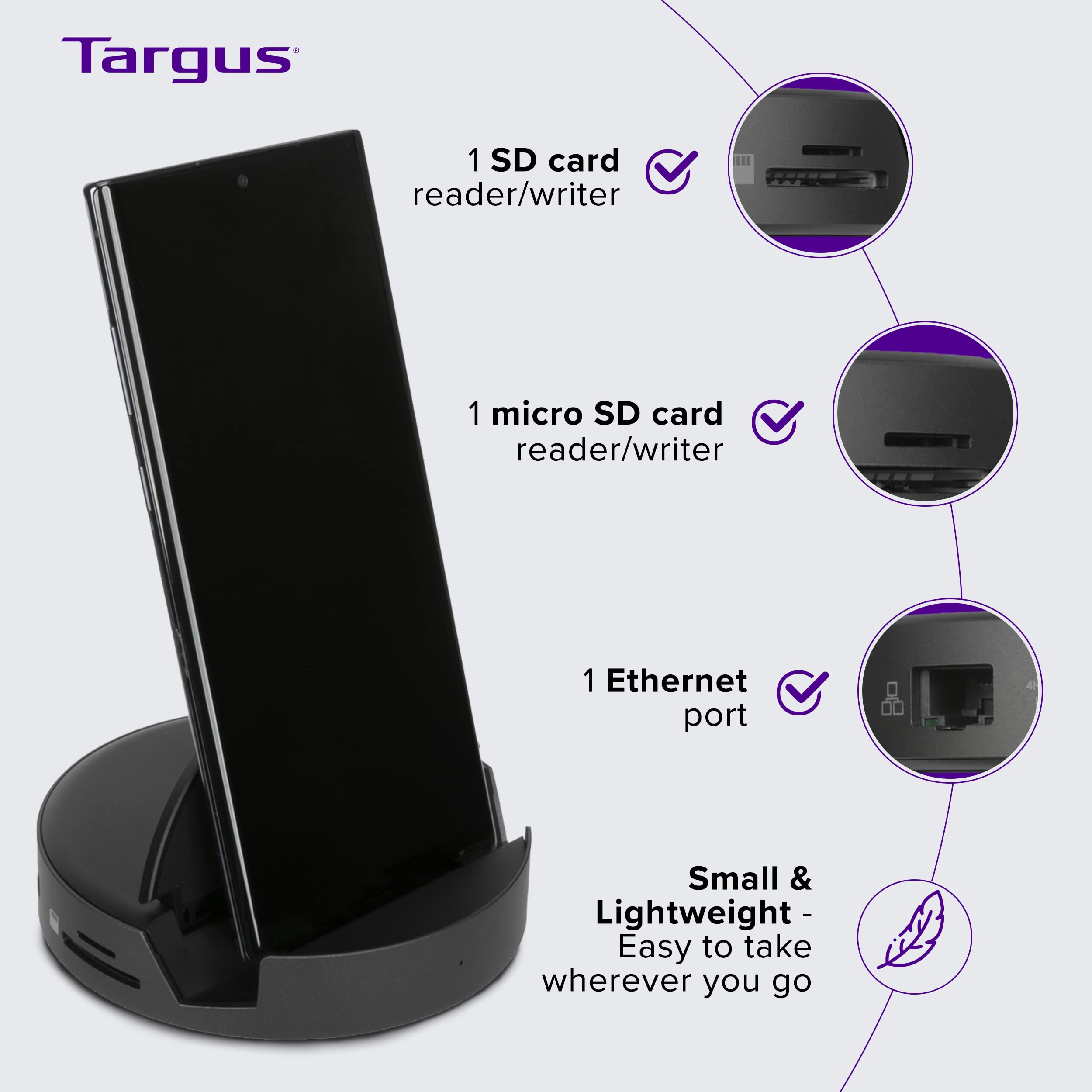 targus-awu420gl-universal-usb-c-phone-docking-station-for-samsung-galaxy-s10-s20 image 3