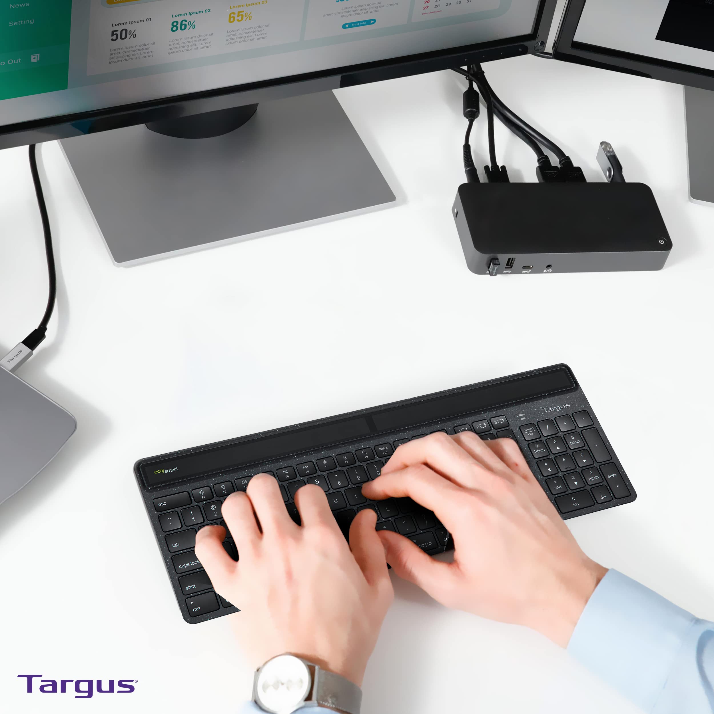 targus-akb868us-full-size-sustainable-ecosmart-bluetooth-keyboard-with-solar-cha image 6