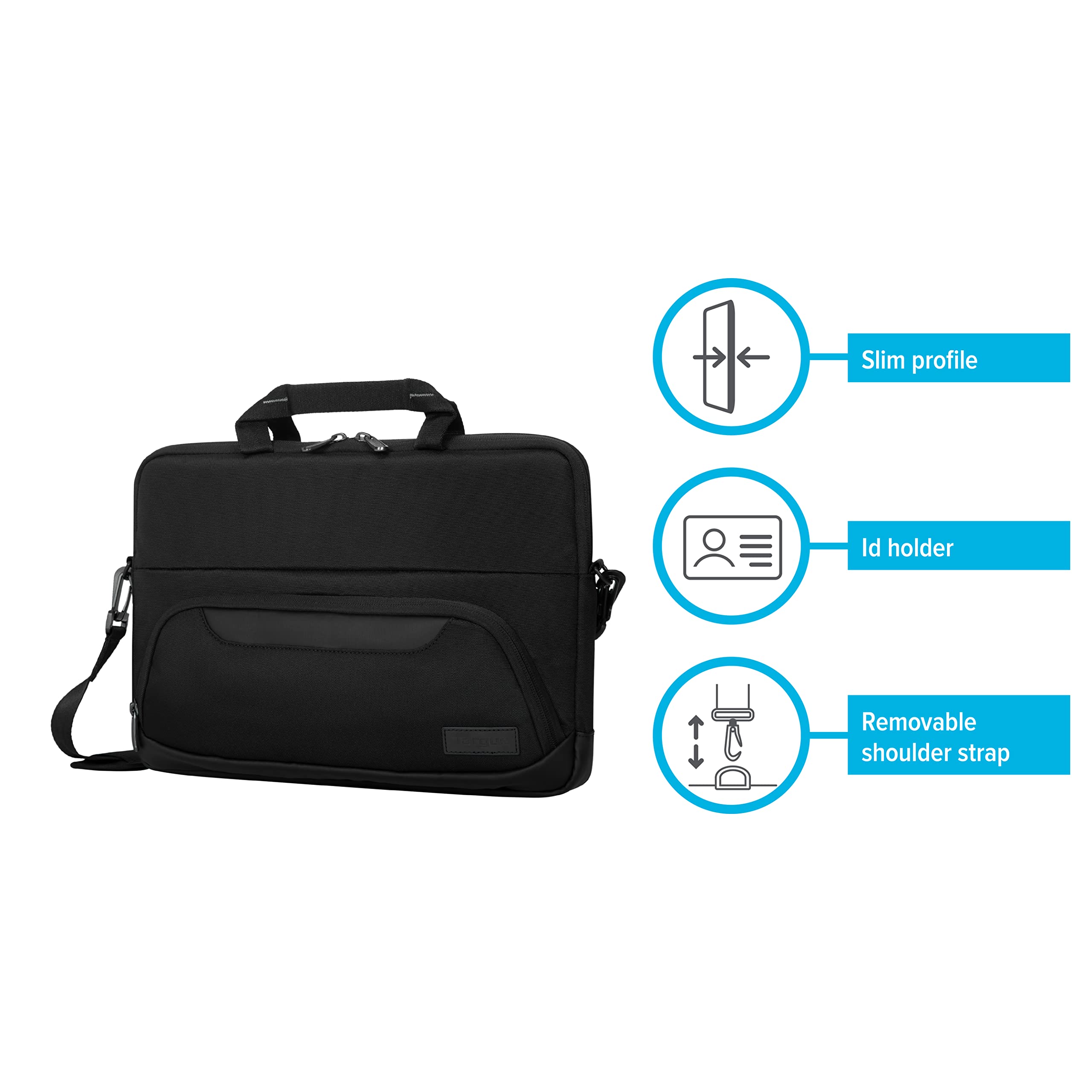 targus-12-14-laptop-bag-for-business-and-travel-black-messenger-bag-with-removab image 3