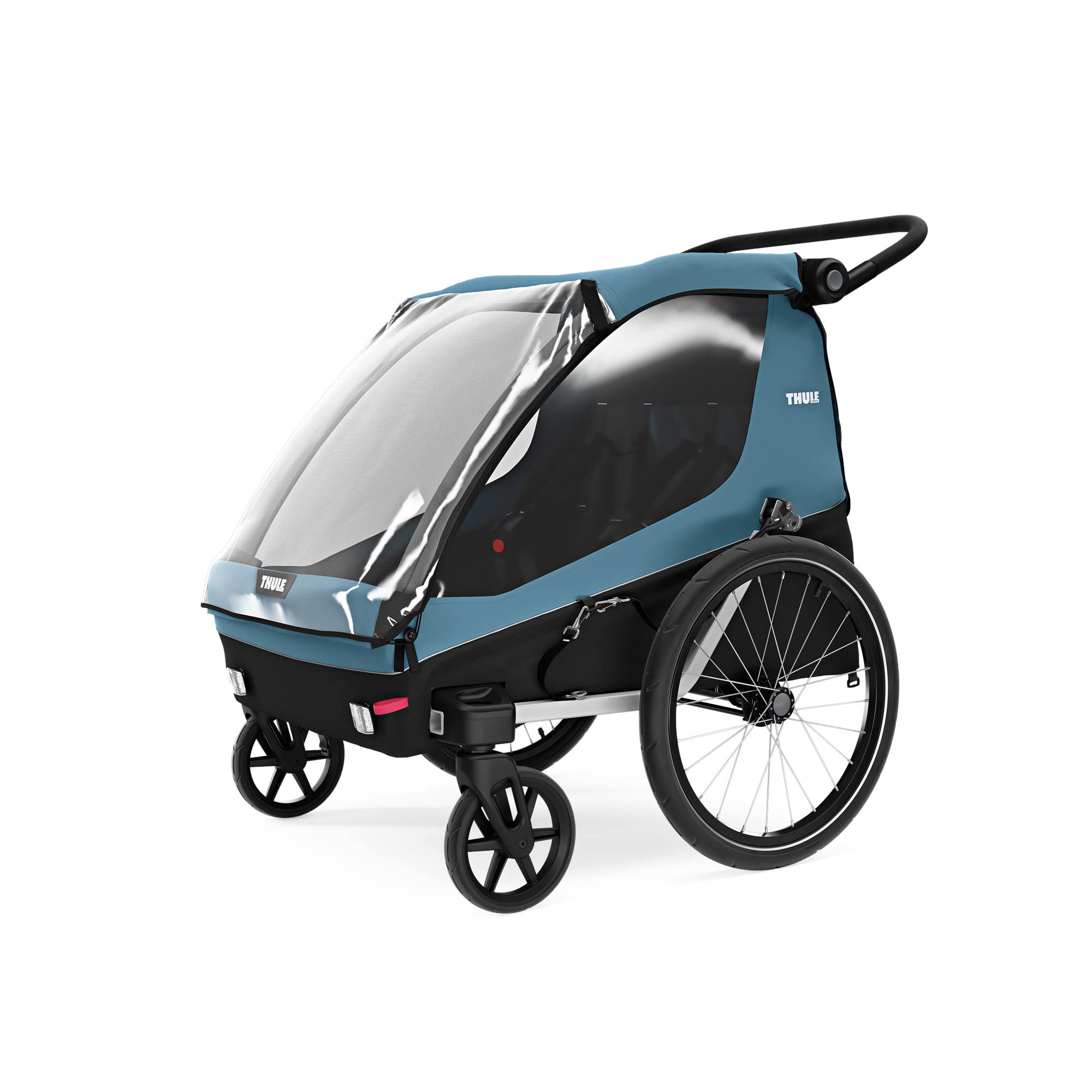 thule-courier-child-bike-trailer-stroller-2-seat-includes-strolling-and-biking-k image 2