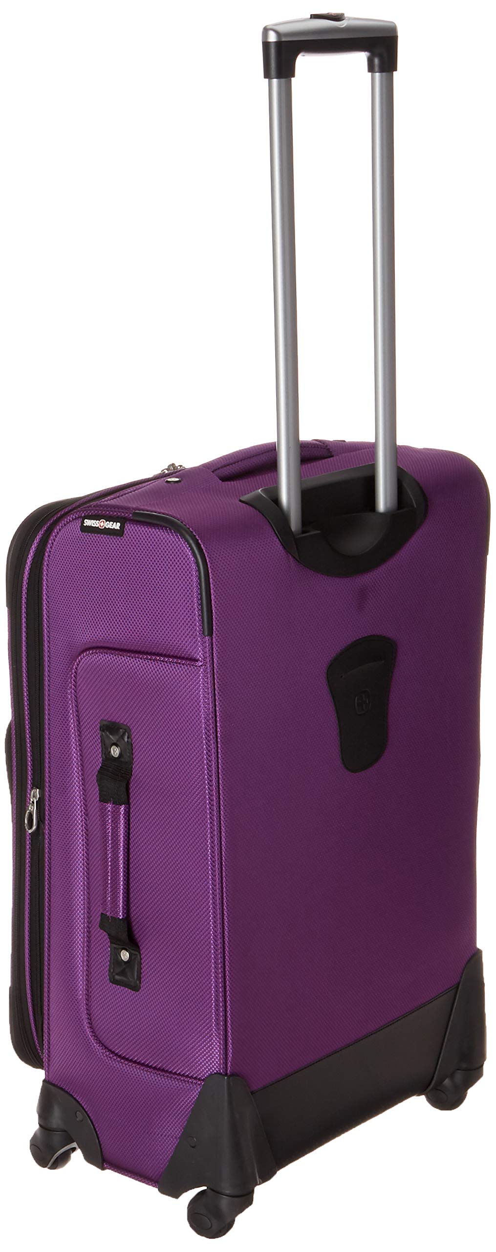 swissgear-sion-softside-expandable-checked-spinner-luggage-purple-25-inch image 2