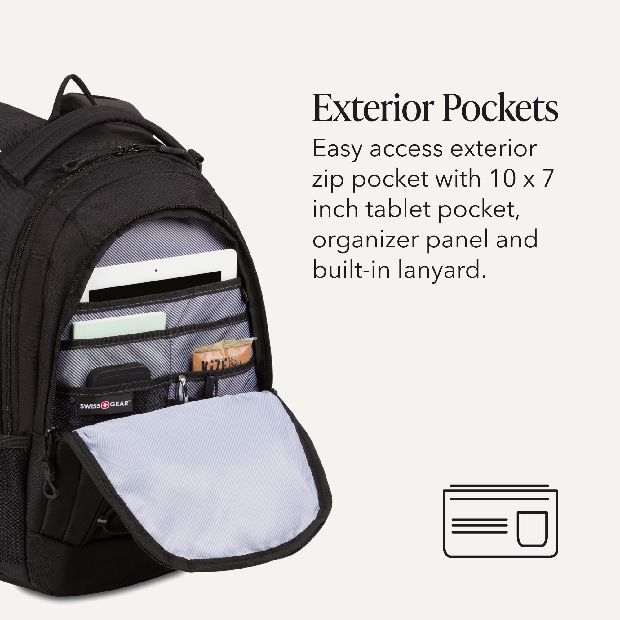 swissgear-bungee-core-laptop-backpack-26l-black-fits-most-13-inch-laptops image 3