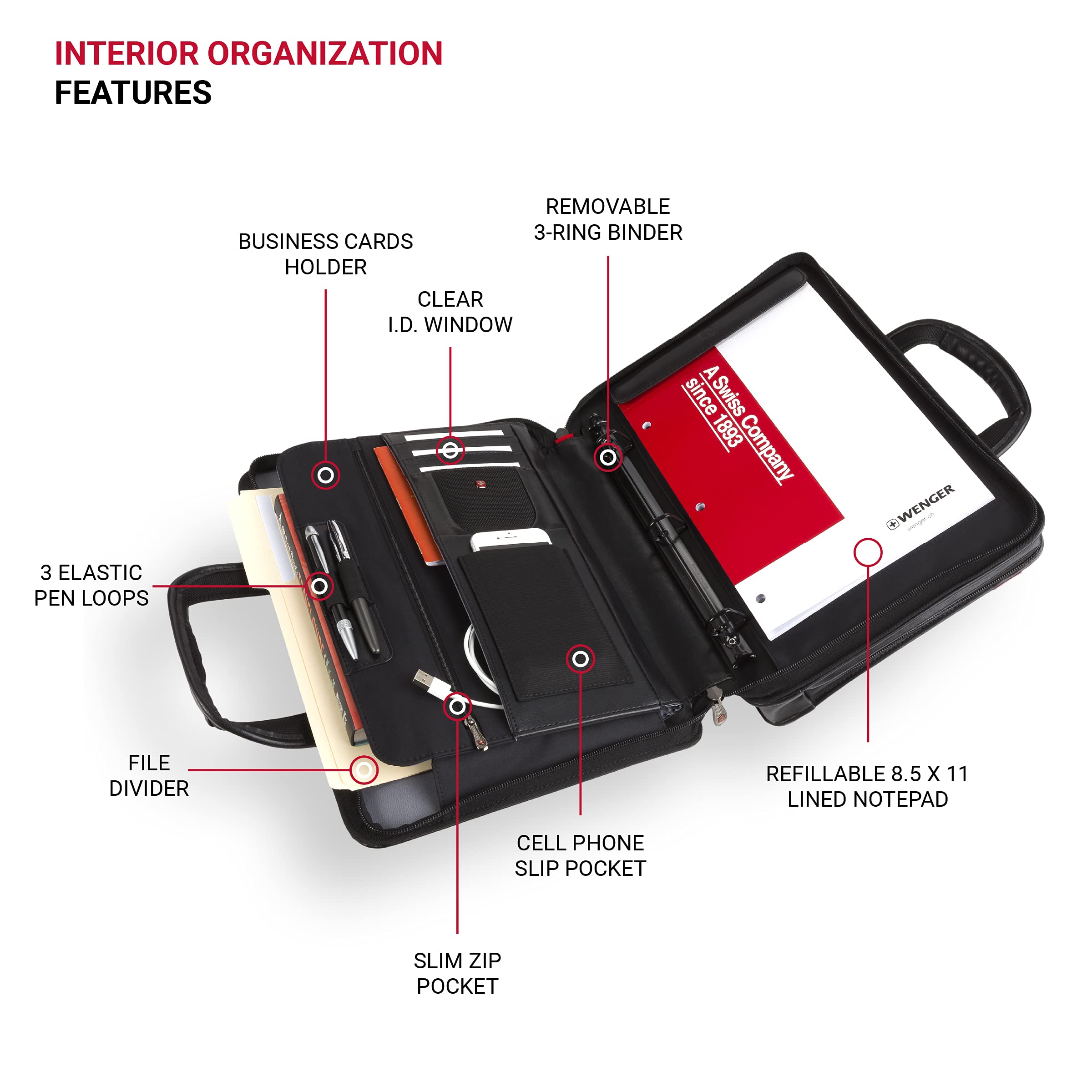 wenger-swissgear-proxy-zippered-laptop-presentation-padfolio-black-14-inch-60167 image 2