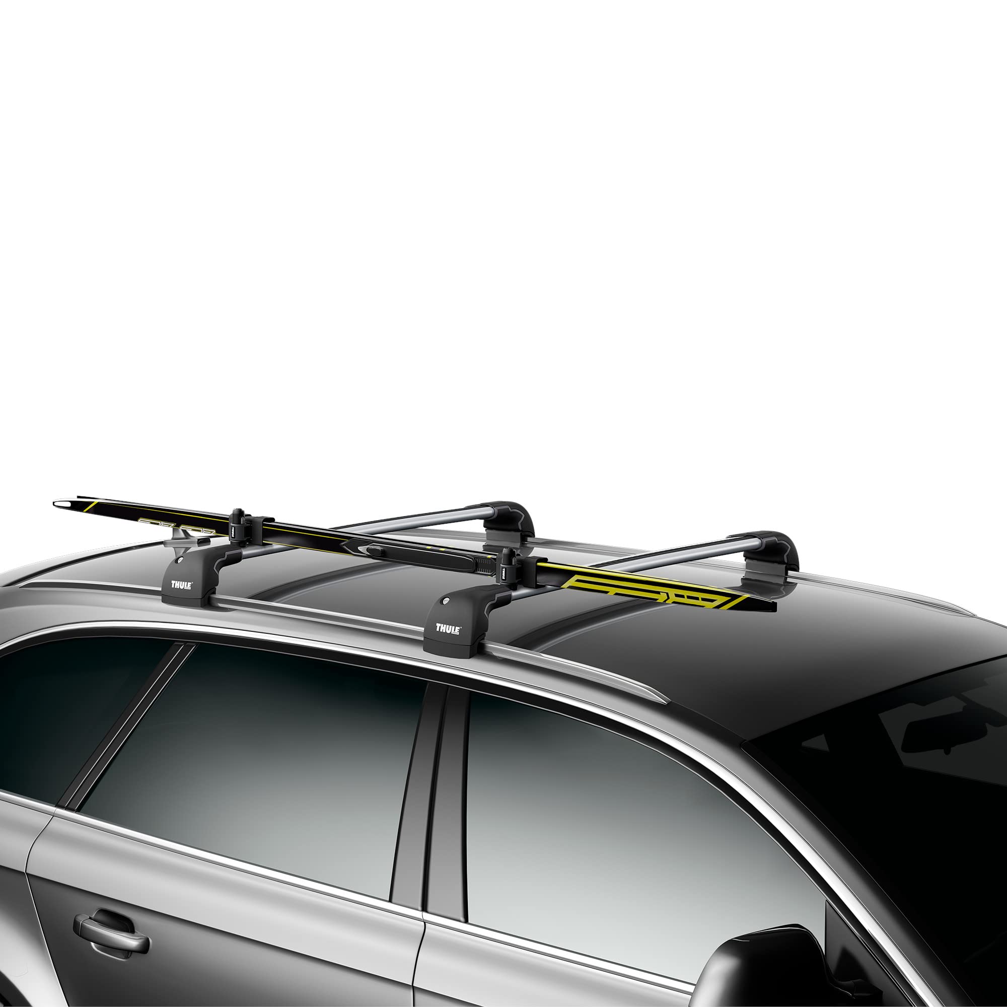 thule-skiclick-7291-cross-country-ski-transporter-1-pair-roof-rack-and-wall-moun image 2
