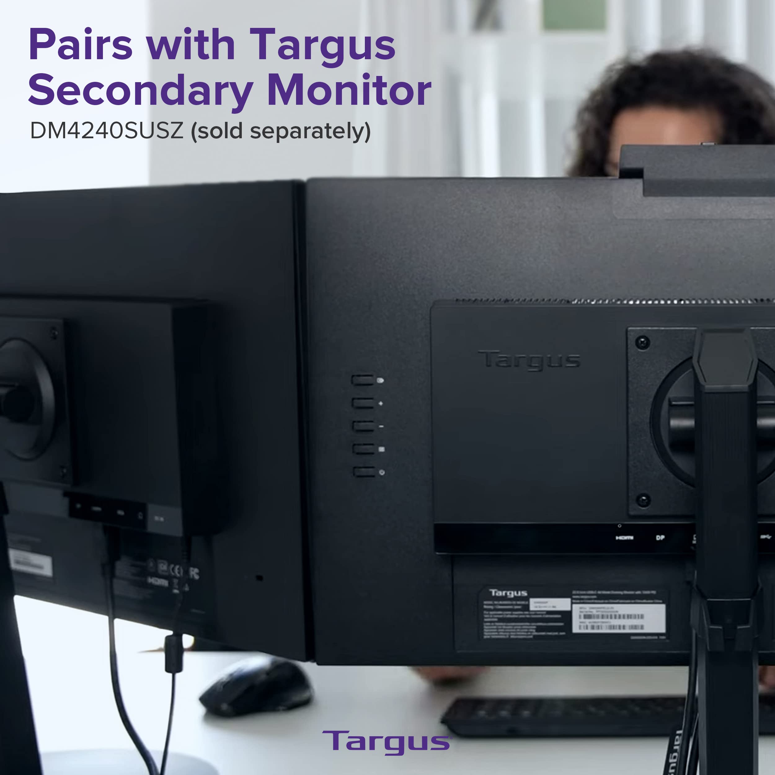 targus-24-inch-usb-c-docking-monitor-with-100w-pd-1080p-height-adjustable-360-ro image 6
