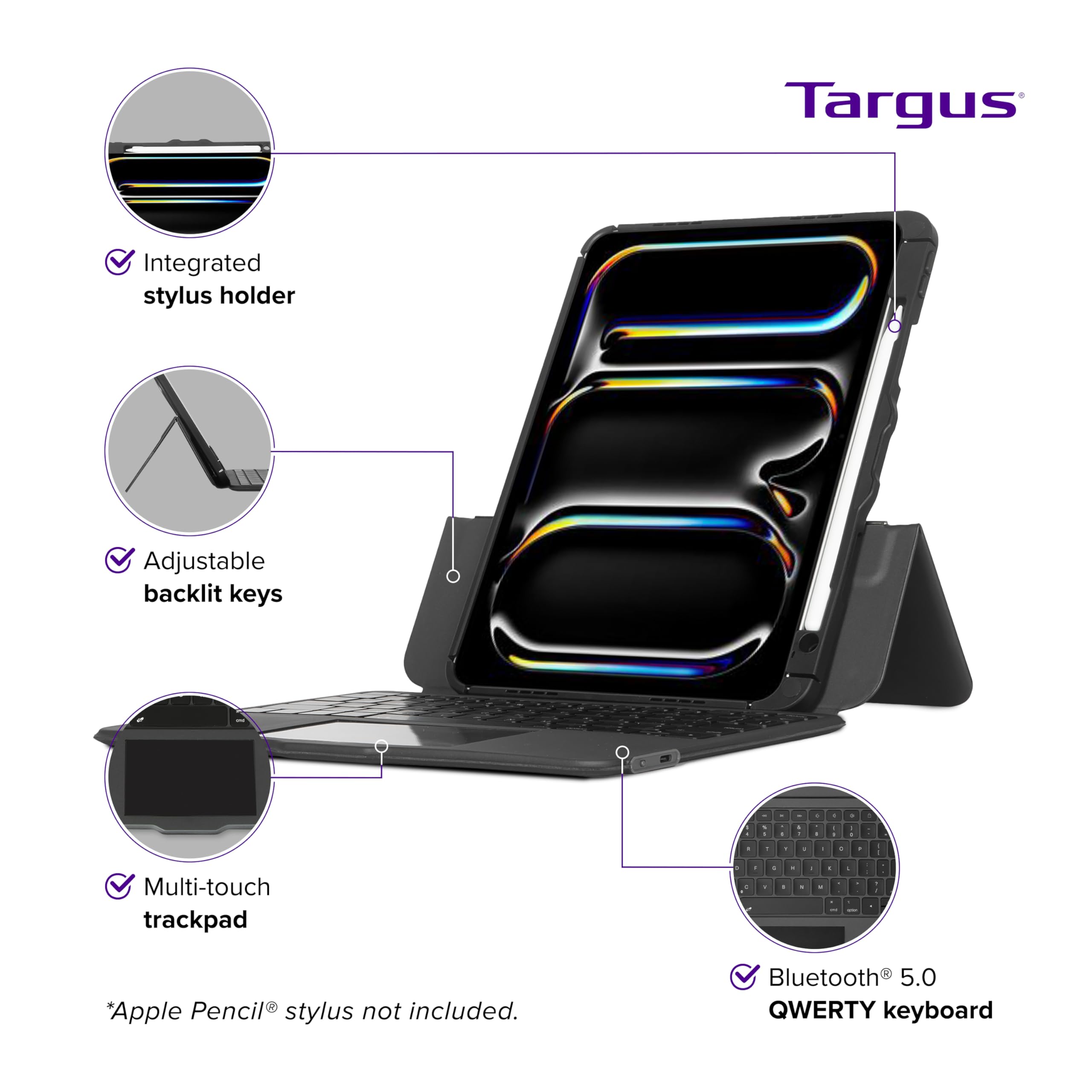 targus-versavu-bluetooth-keyboard-case-for-ipad-pro-11-inch-m4-thz988us image 5