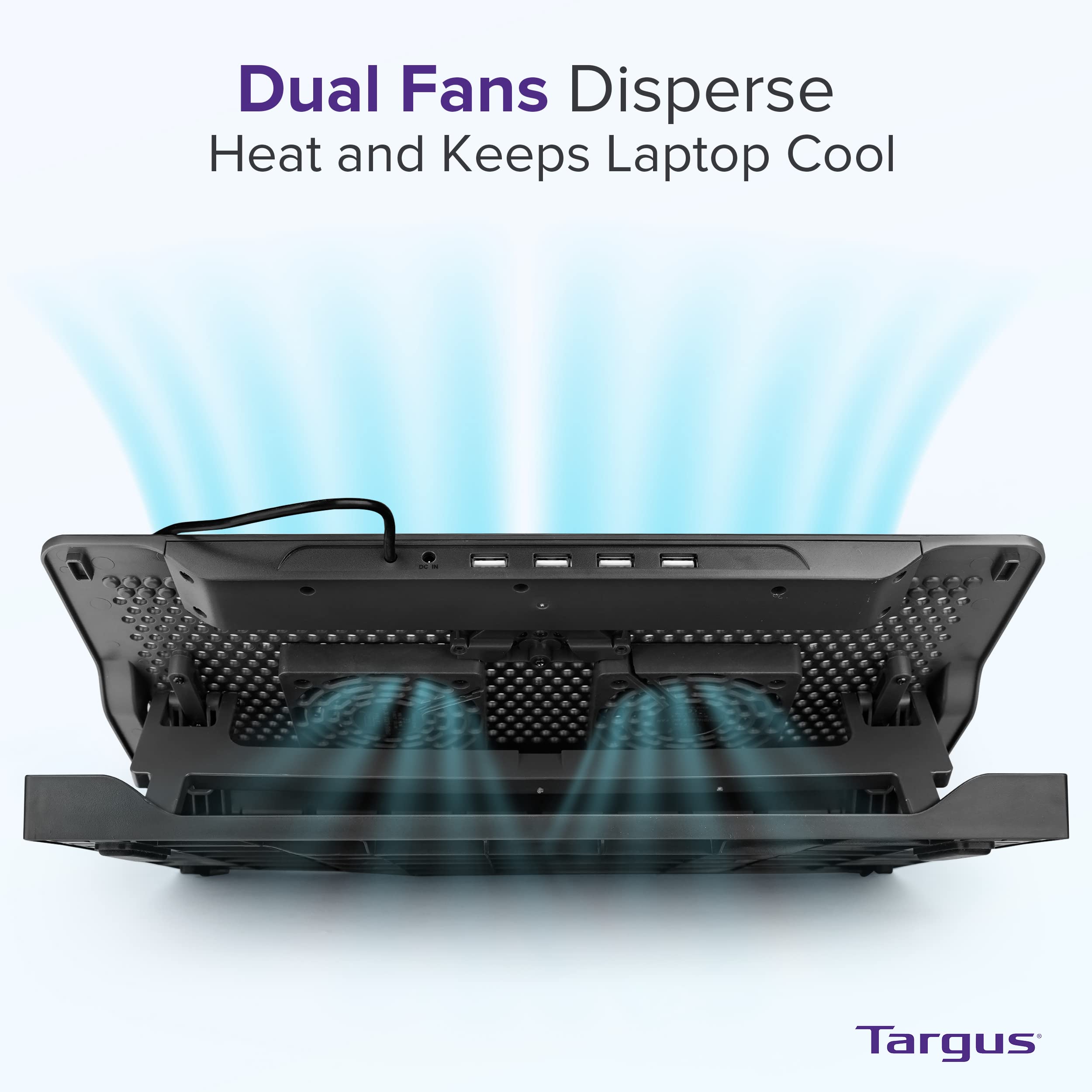 targus-awe81us-17-inch-dual-fan-laptop-cooling-pad-with-4-port-usb-hub image 3