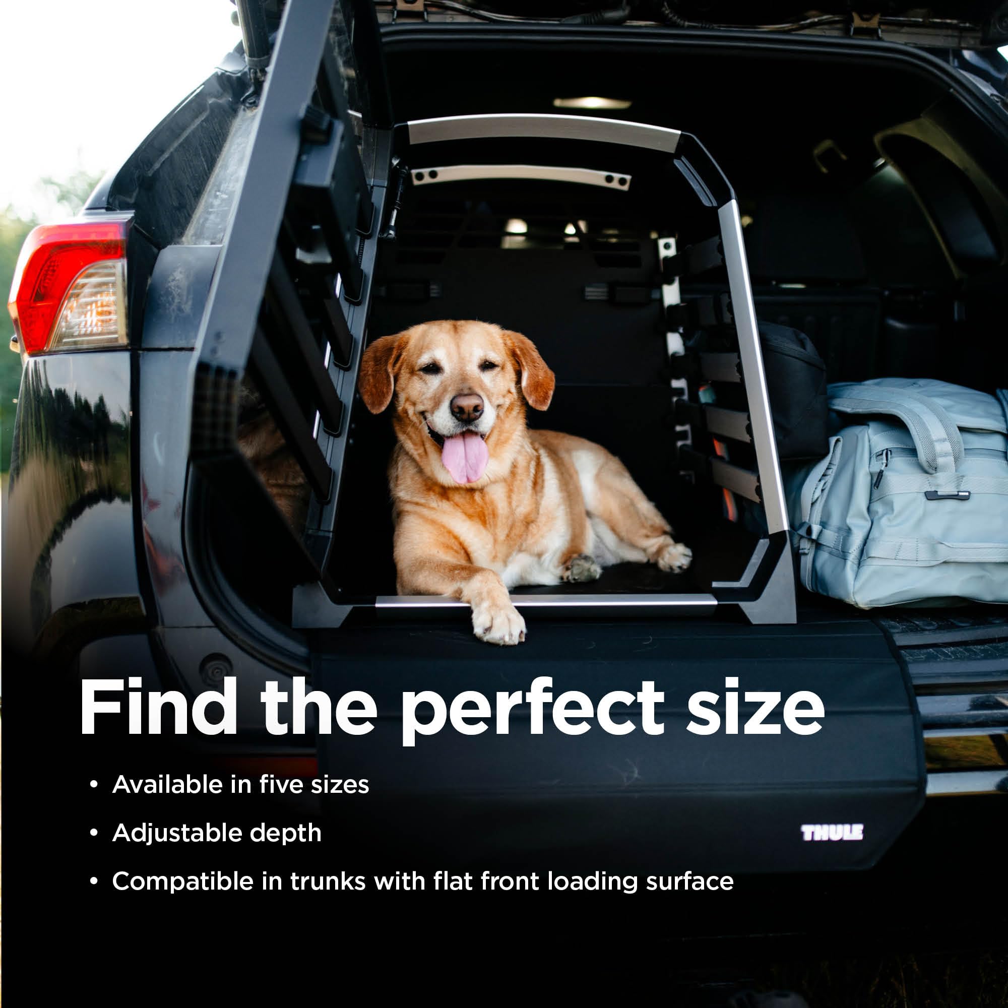 thule-allax-dog-crate-xl-crash-tested-adjustable-depth-for-trunk-use-only image 3