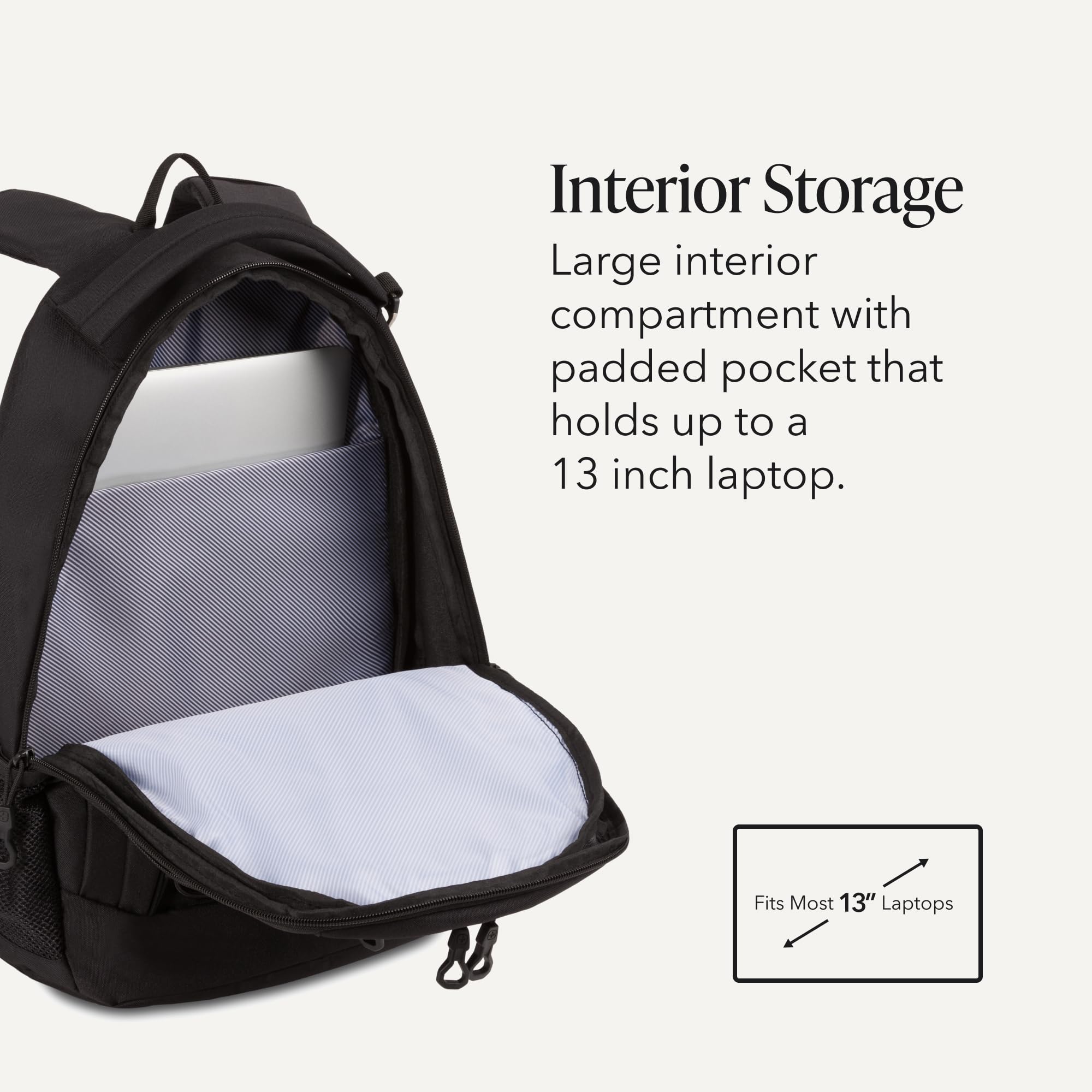 swissgear-bungee-core-laptop-backpack-26l-black-fits-most-13-inch-laptops image 4