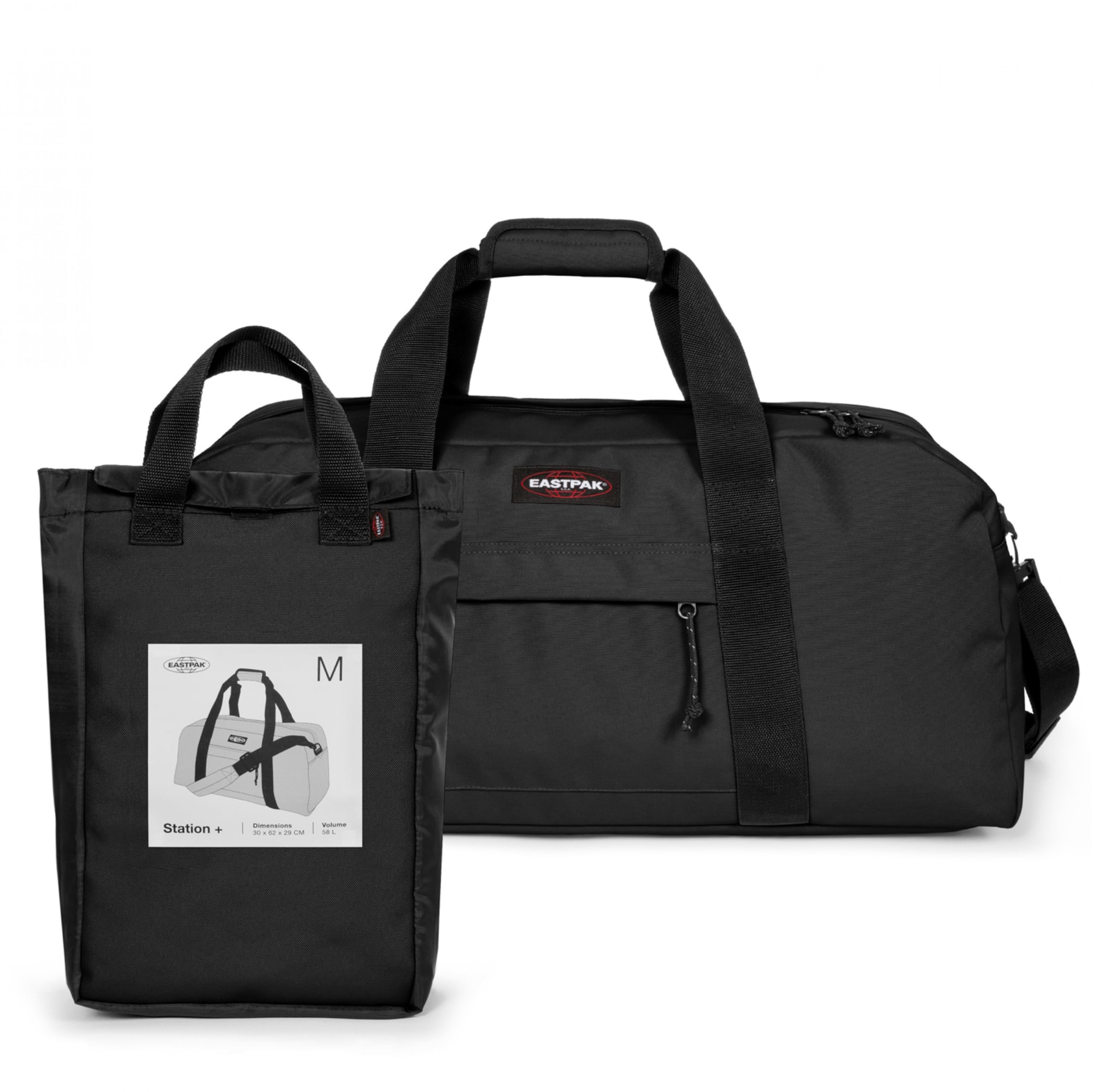 eastpak-station-duffle-bag-vegan-travel-luggage-black-medium image 5