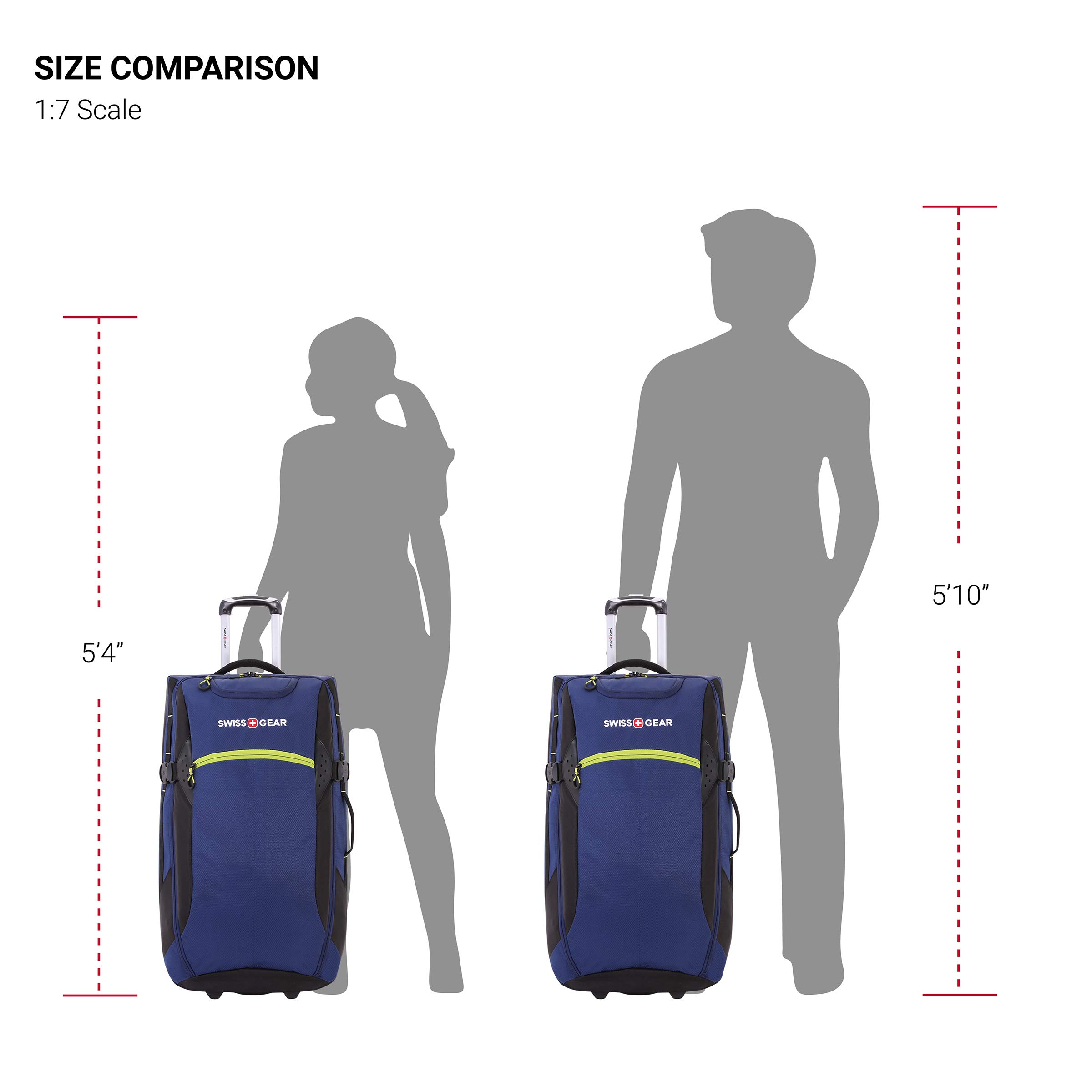 swissgear-apex-exec-wheeled-rolling-duffel-8-day-capacity-soft-shell-luggage-men image 6