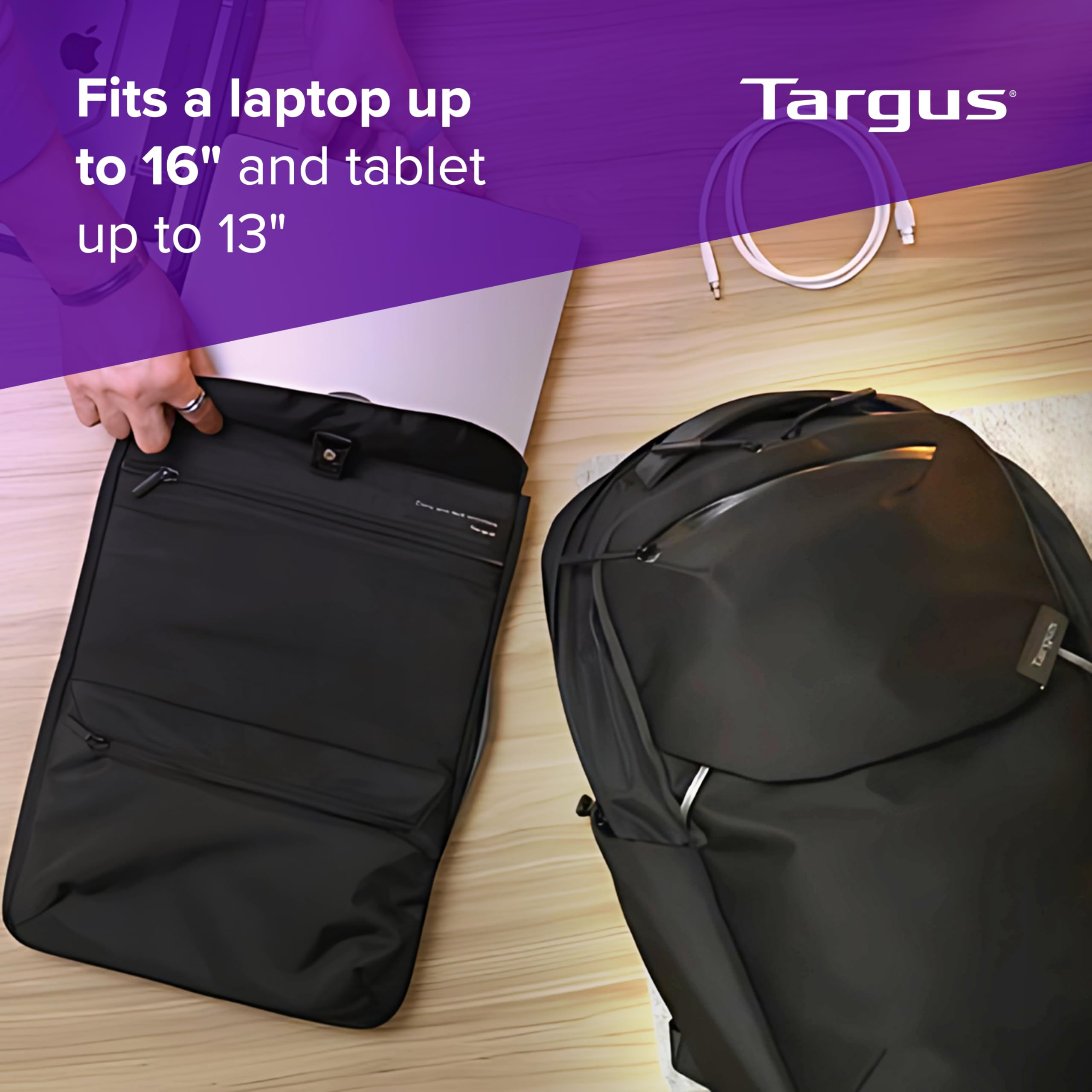 targus-15-16-work-ecosmart-backpack-tbb657gl-detachable-tech-organizer-23l-recyc image 5