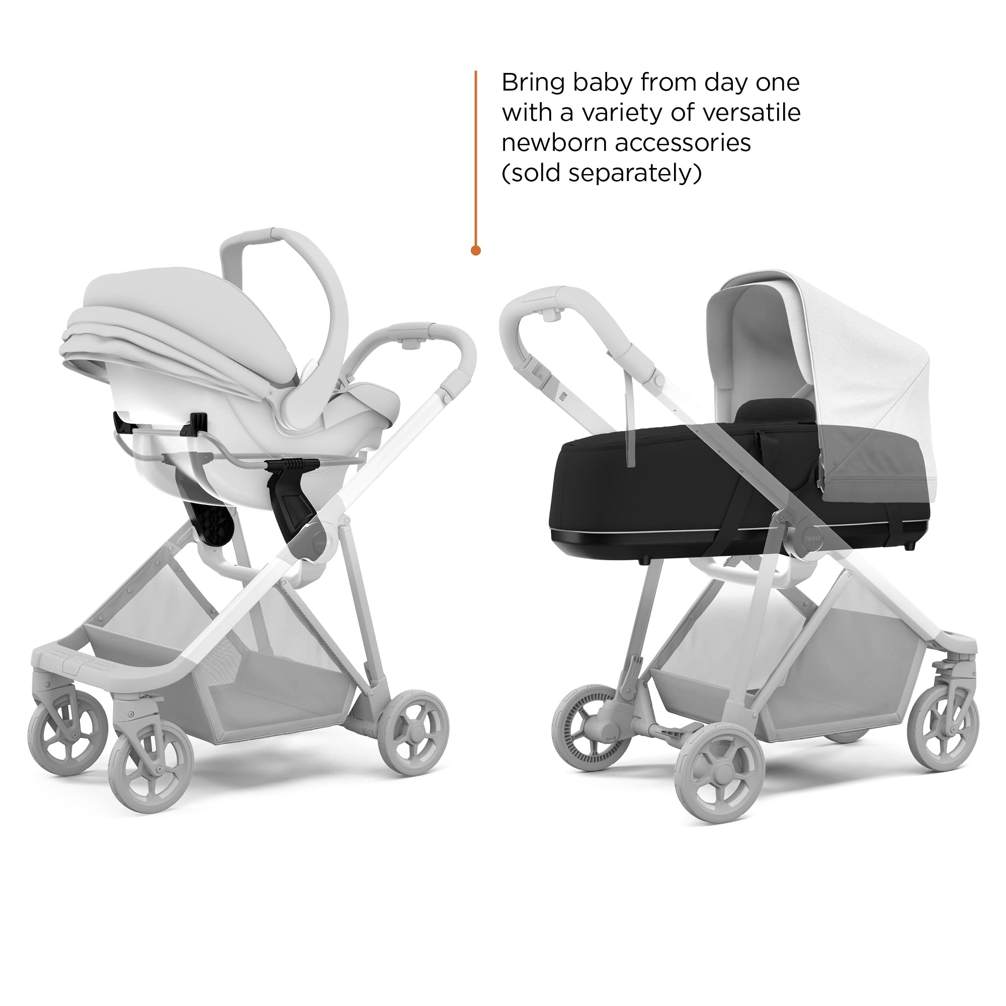 thule-shine-city-stroller-lightweight-reversible-seat-one-hand-fold-upf50-canopy image 6