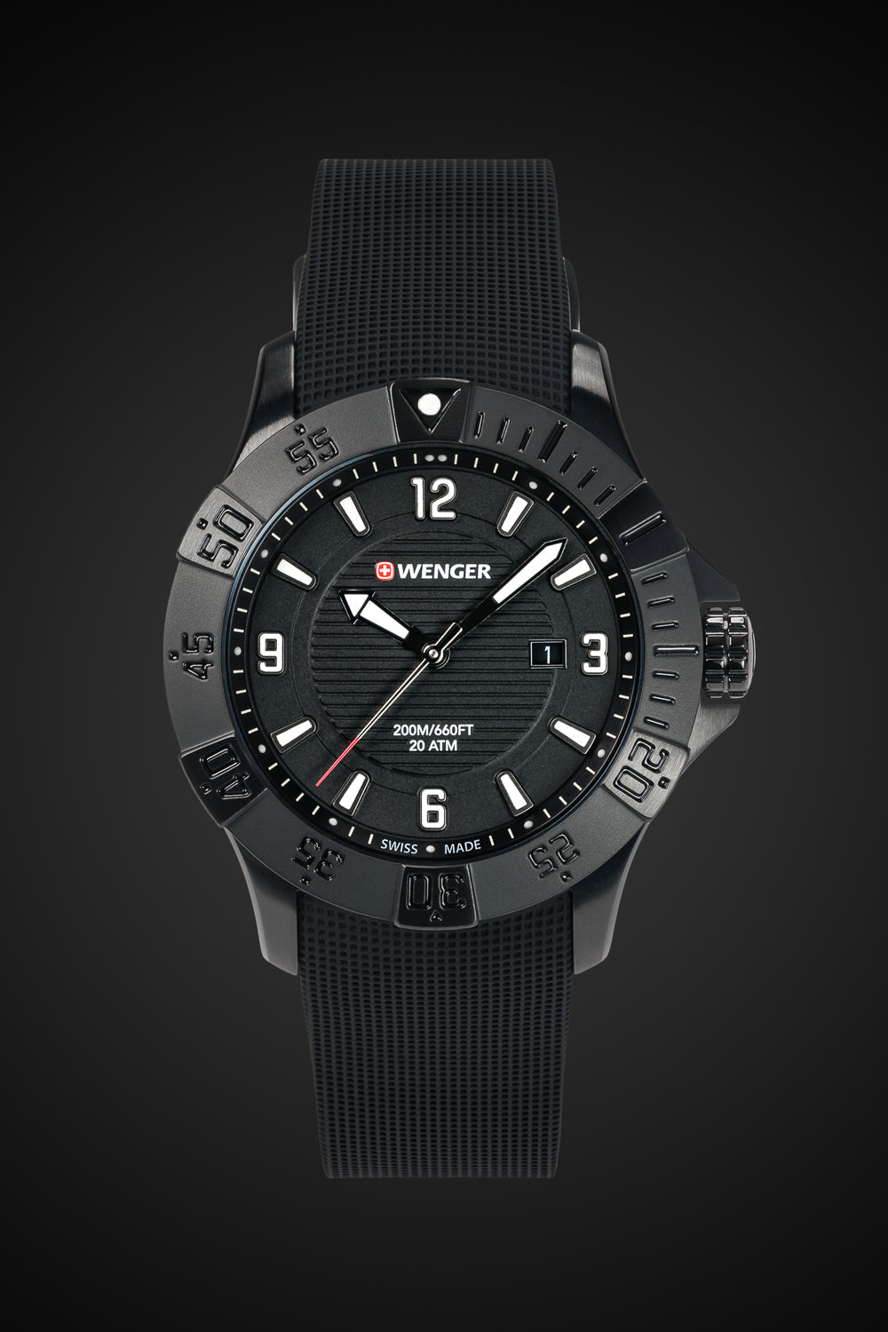 wenger-seaforce-swiss-quartz-watch-all-black-black-dial-black-silicone-strap image 7