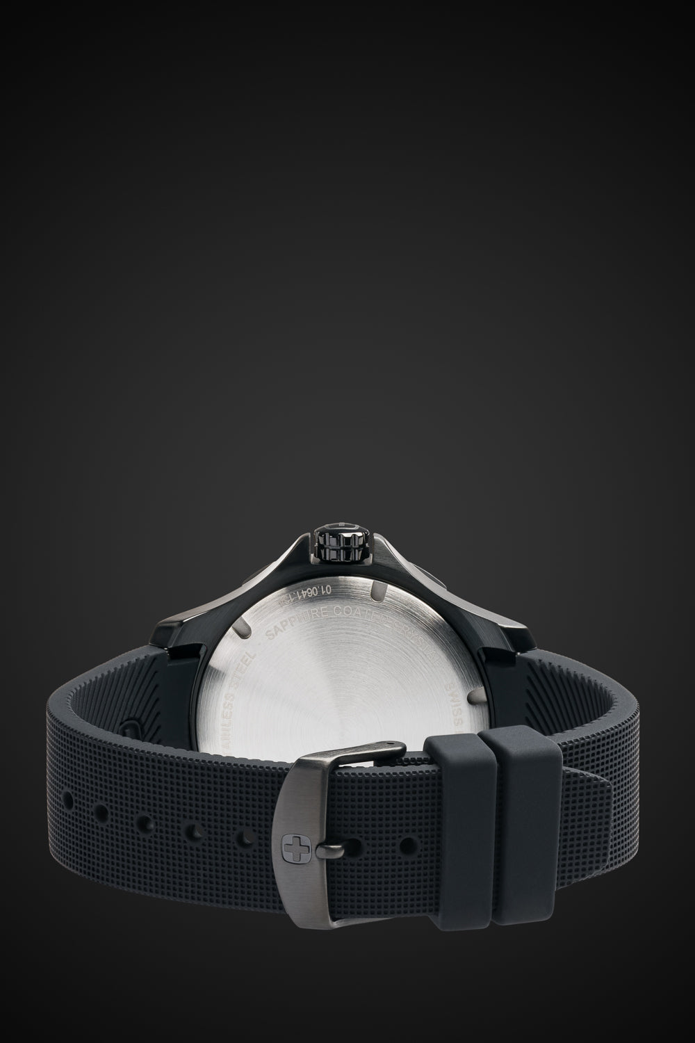 wenger-seaforce-swiss-quartz-watch-all-black-black-dial-black-silicone-strap image 4
