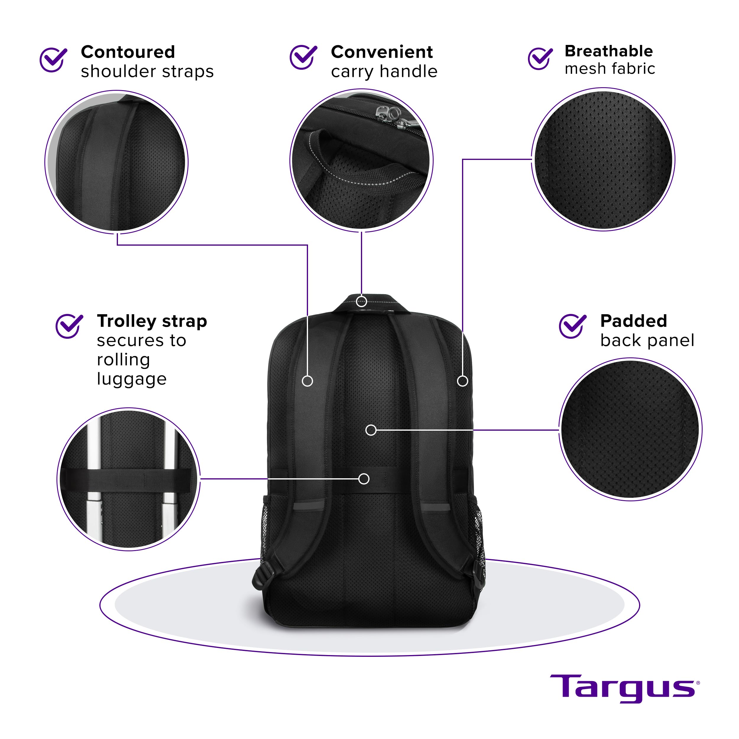 targus-classic-17-inch-laptop-backpack-tbb944gl-padded-laptop-compartment-21-5l- image 4
