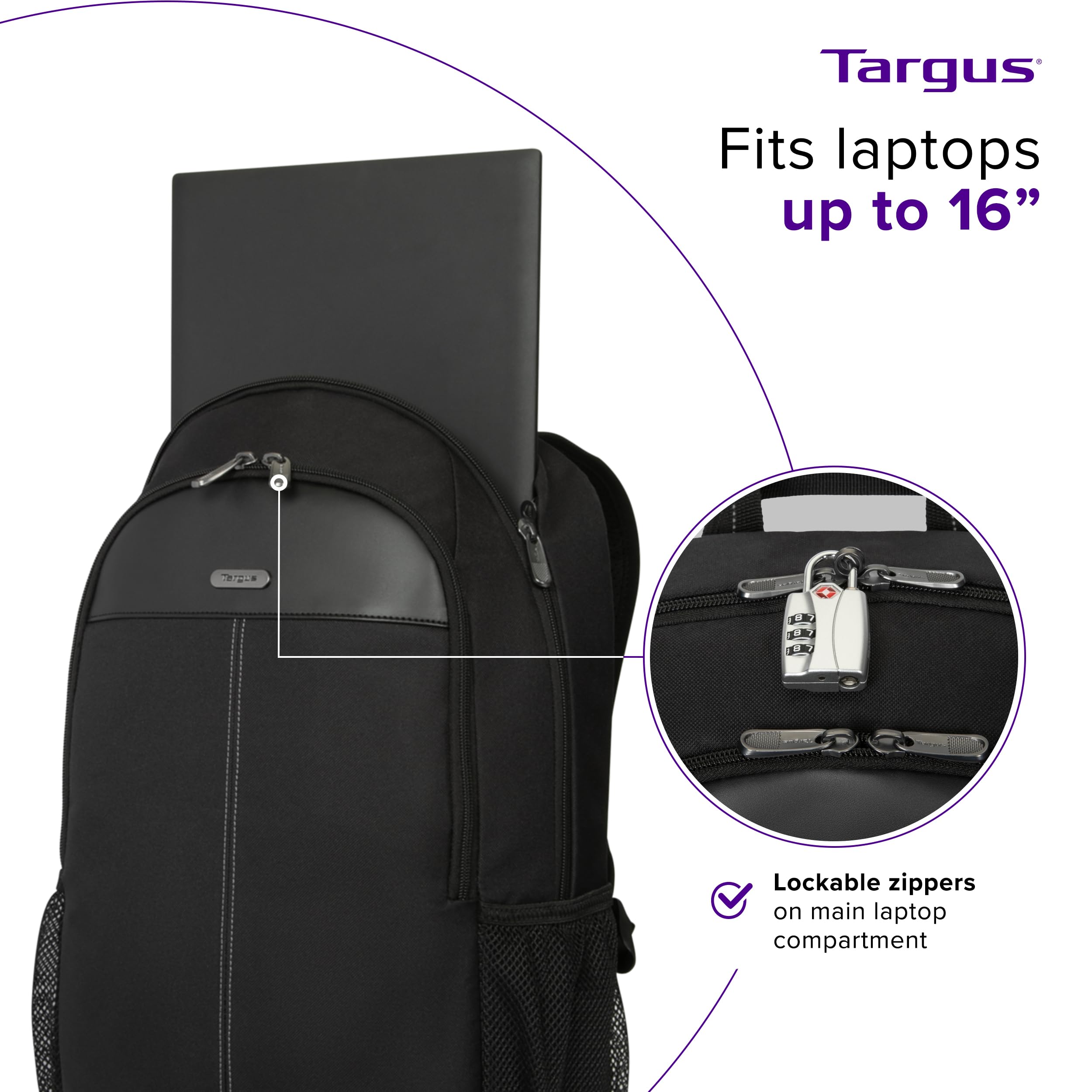 targus-15-16-inch-classic-laptop-backpack-fits-most-laptops-up-to-16-padded-trav image 3