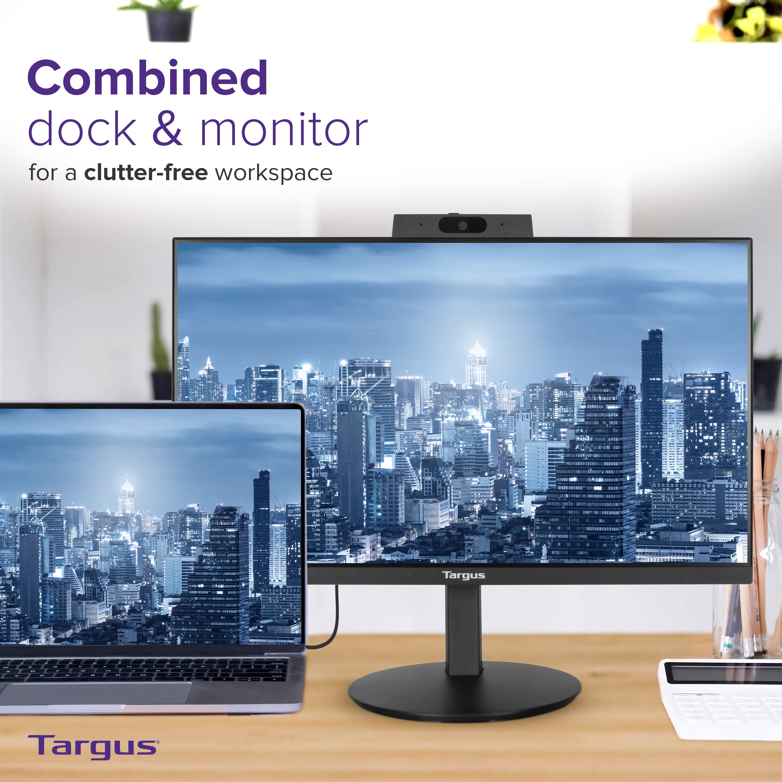 targus-24-inch-usb-c-docking-monitor-with-100w-pd-1080p-height-adjustable-360-ro image 4