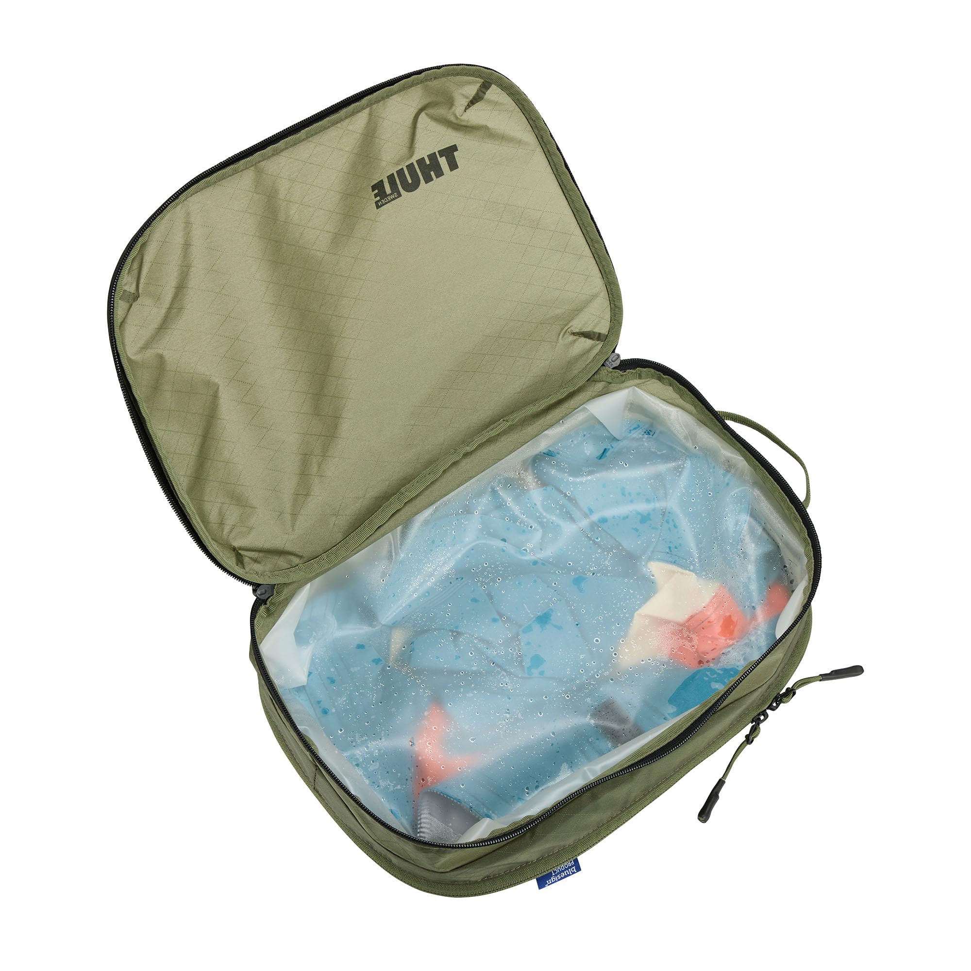 thule-clean-dirty-packing-cube-soft-green-semi-transparent-with-tpu-divider image 3