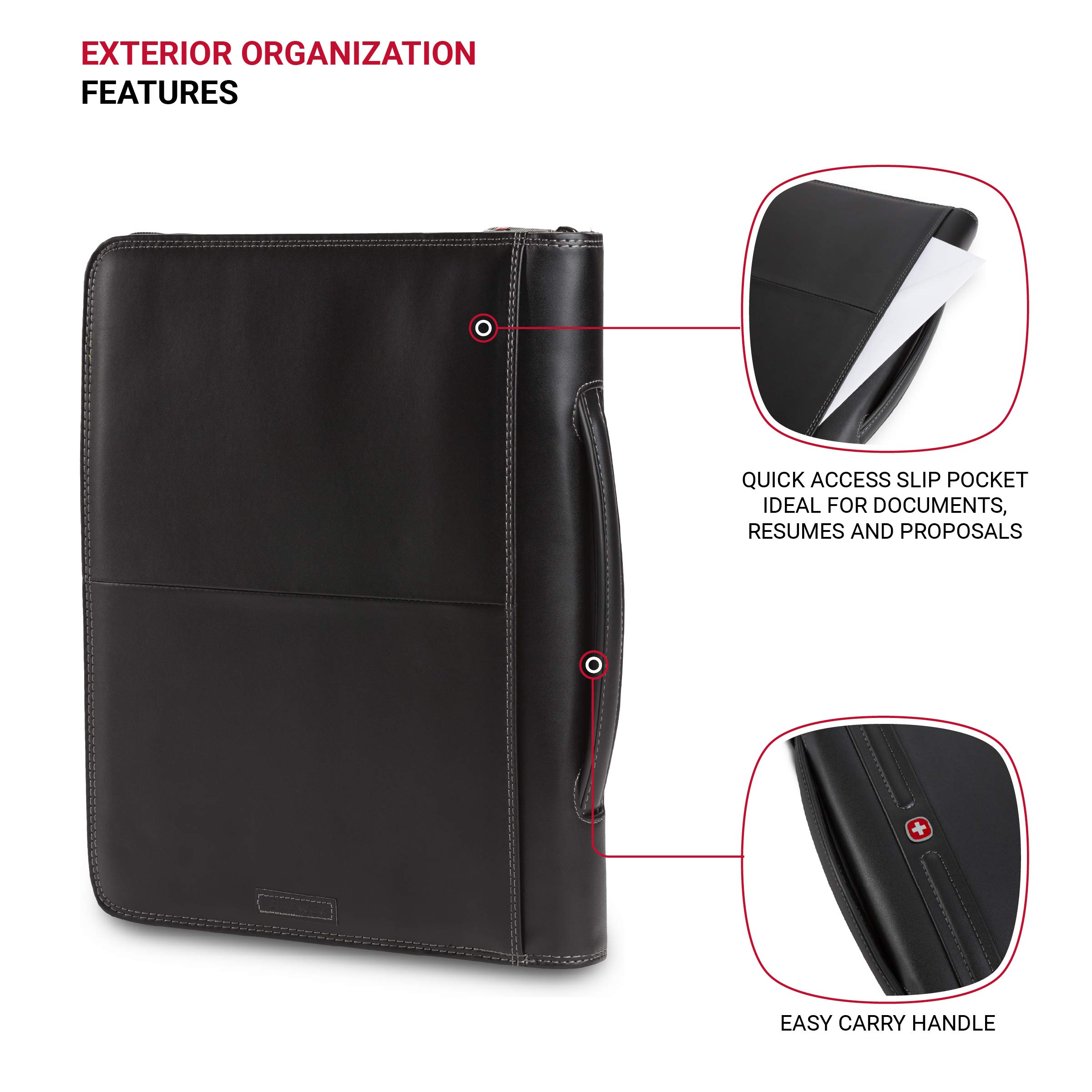 swissgear-wenger-concept-zippered-padfolio-legal-size-document-organizer-black image 3