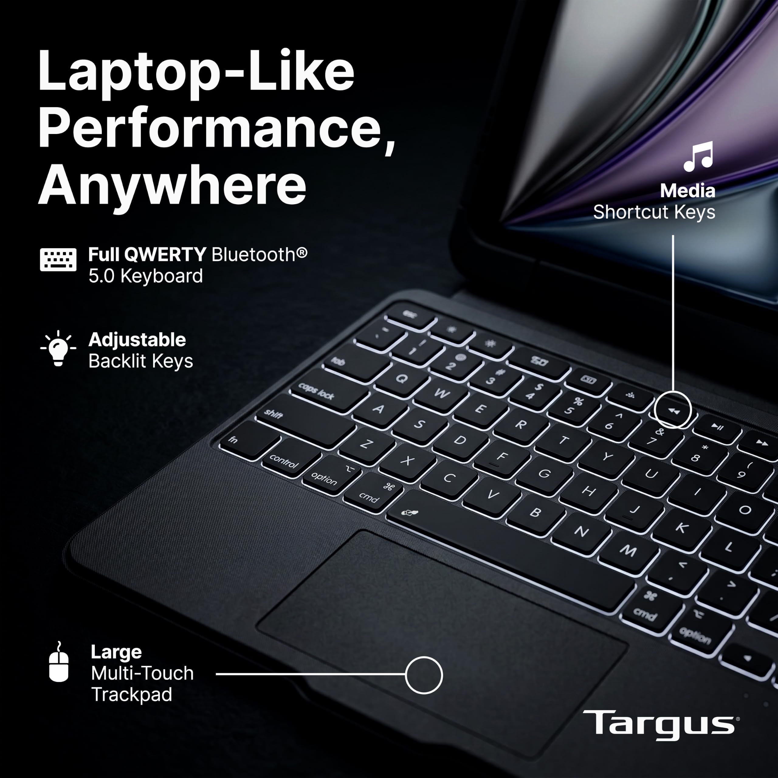 targus-versavu-bluetooth-keyboard-case-for-ipad-air-m2-11-inch-ipad-10th-gen-10- image 3