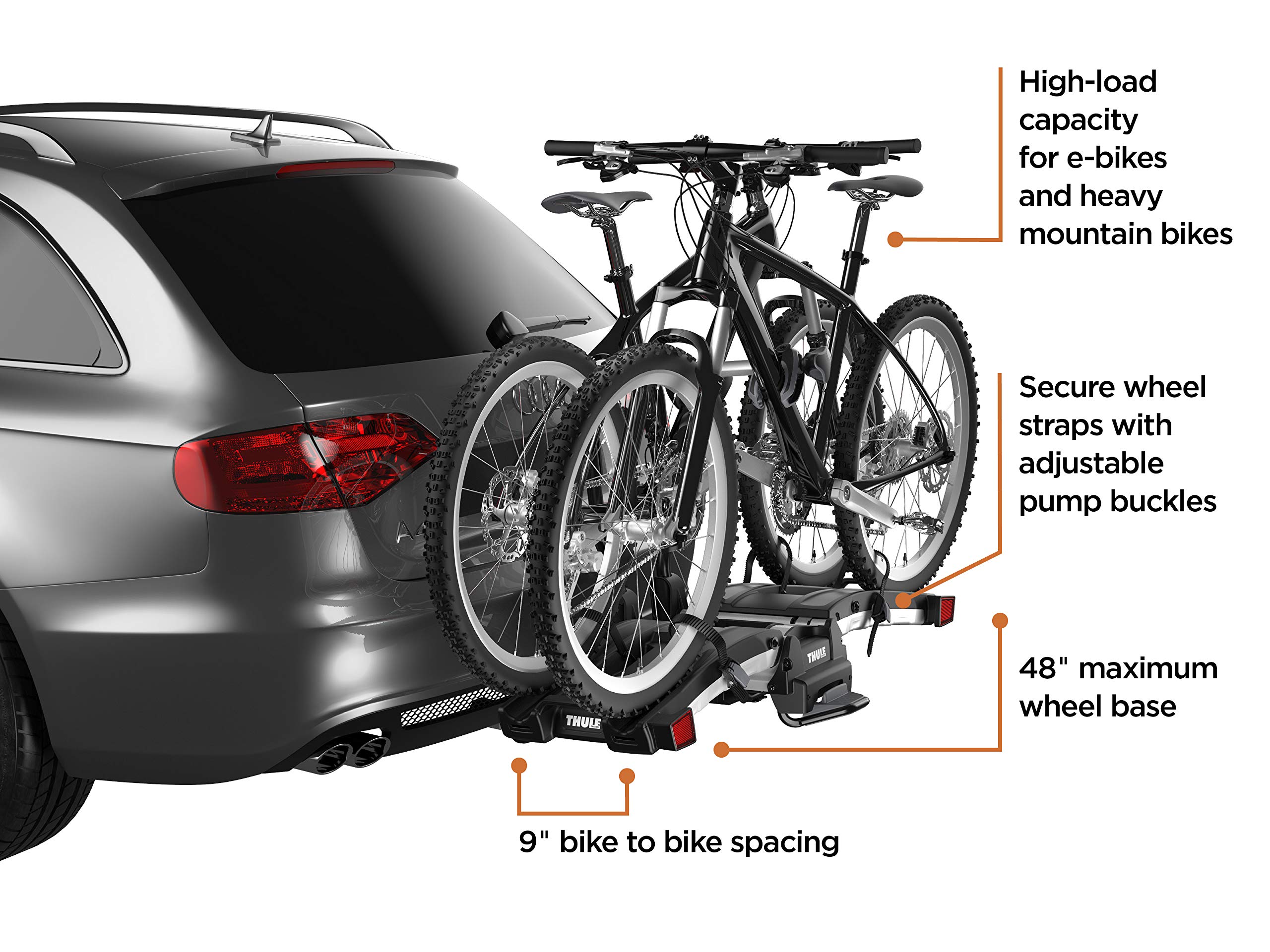 thule-easyfold-xt-2-hitch-bike-rack-e-bike-compatible-fits-1-25-2-receivers-tool image 2