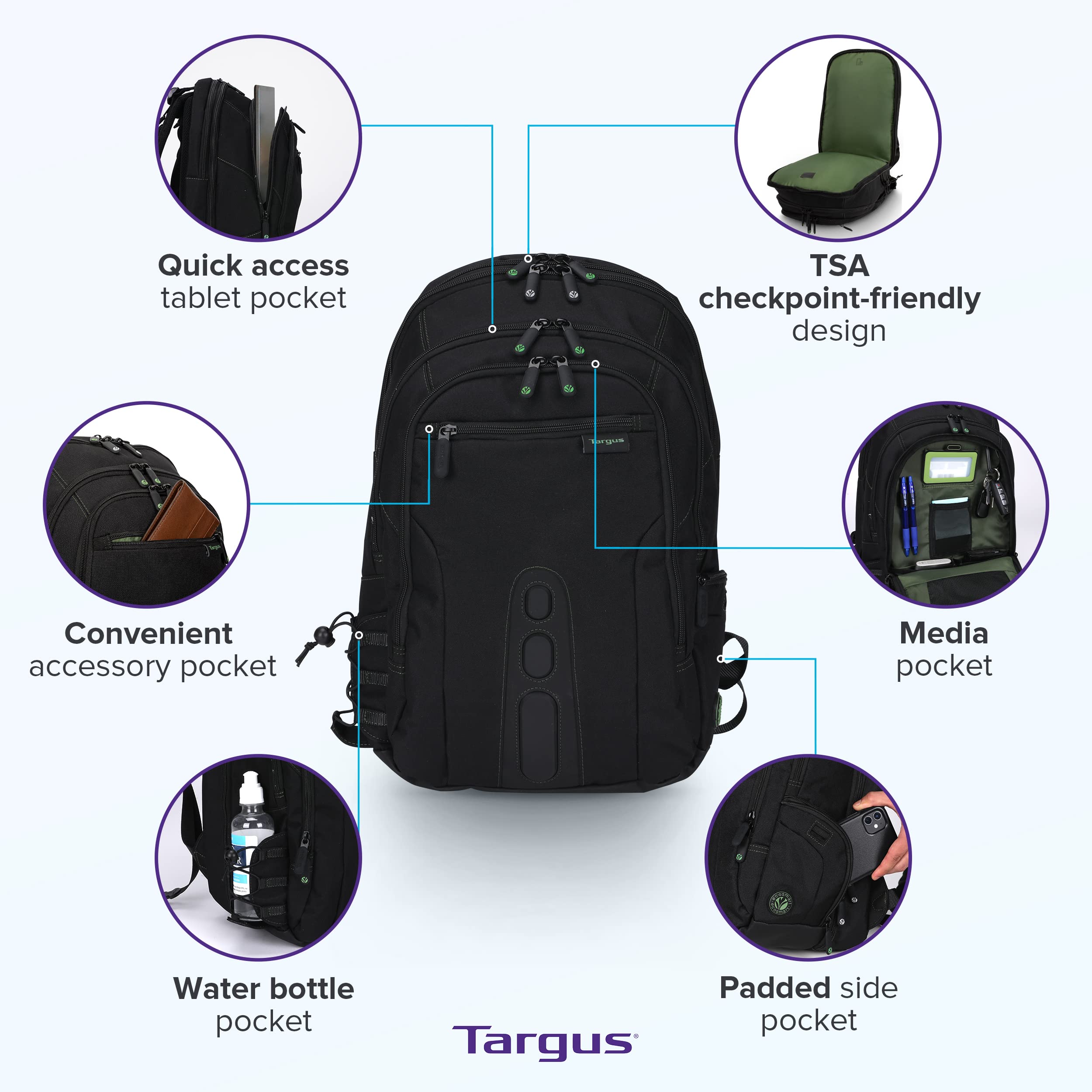 targus-spruce-ecosmart-travel-laptop-backpack-tsa-friendly-17-inch-carry-on-back image 5