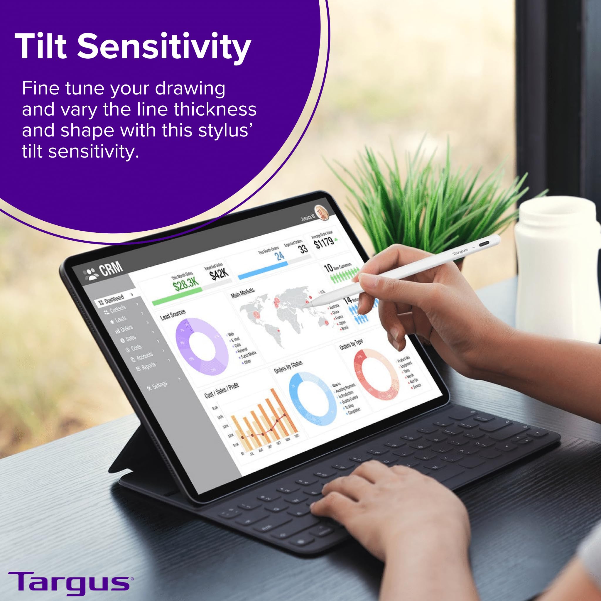 targus-active-stylus-for-ipad-1-1-apple-pencil-size-palm-rejection-pom-tip-amm17 image 7