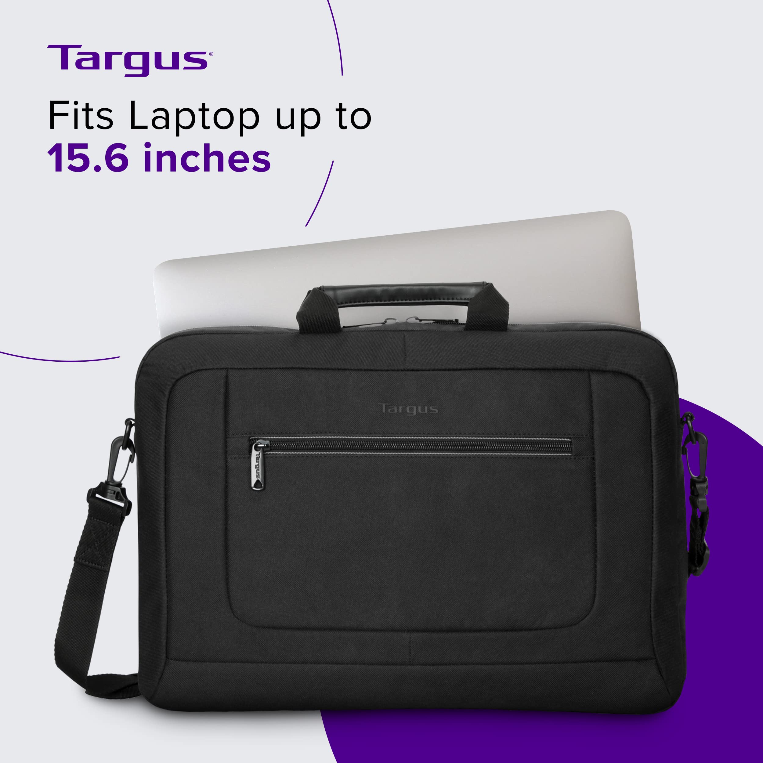 targus-15-6-classic-commuter-slimcase-black-tbt935gl-lightweight-messenger-lapto image 2