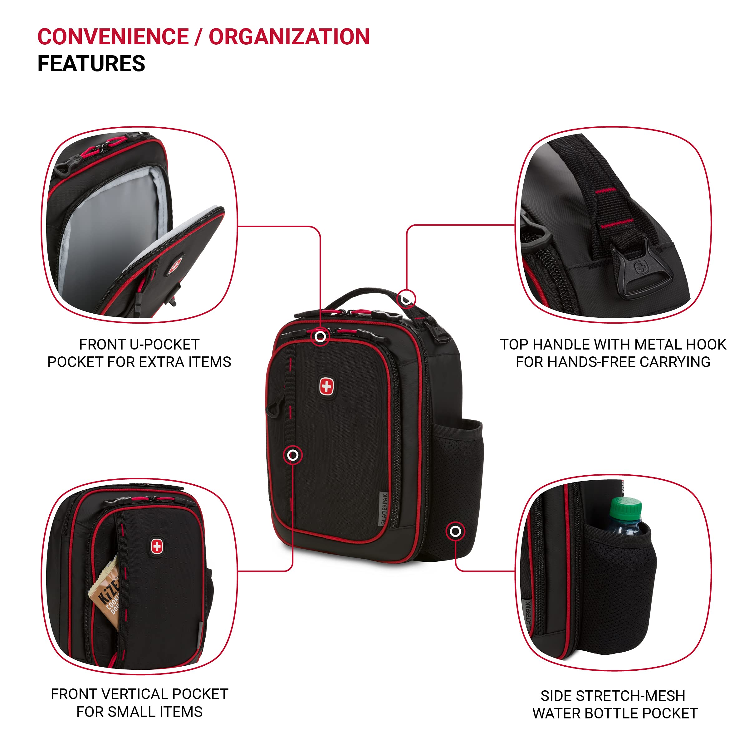 swissgear-3999-insulated-lunch-bag-black-red image 2