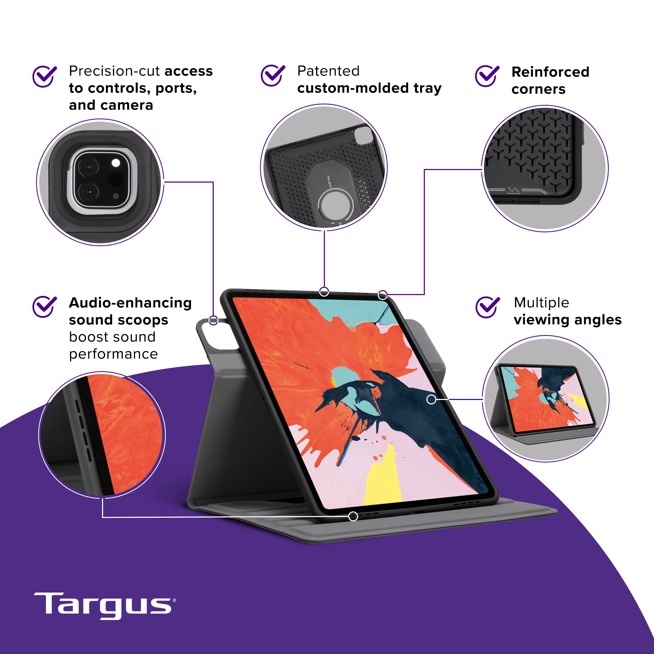 targus-versavu-ipad-pro-12-9-case-2022-2021-2020-2018-360-rotating-military-grad image 2