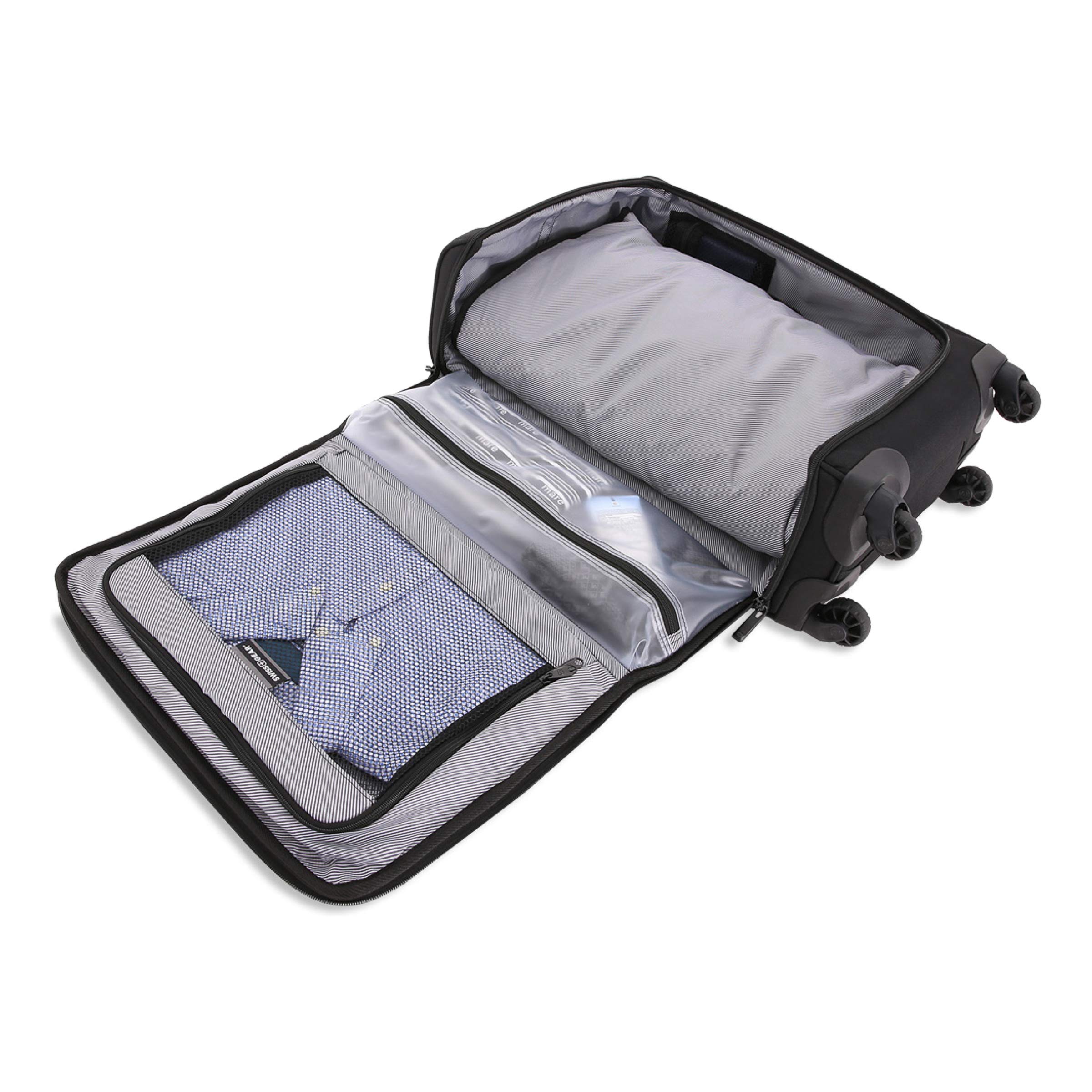 swissgear-6067-getaway-2-0-usb-expandable-carry-on-spinner-with-garment-bag-blac image 4